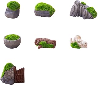 BOLDAINTEE 14pcs Mini Rockery Decor Micro Landscape Garden Decoration Mountain Landscape Figurines Mini Statues for Bonsai for Home Office Displays DIY Bonsai Craft 22-34 mm