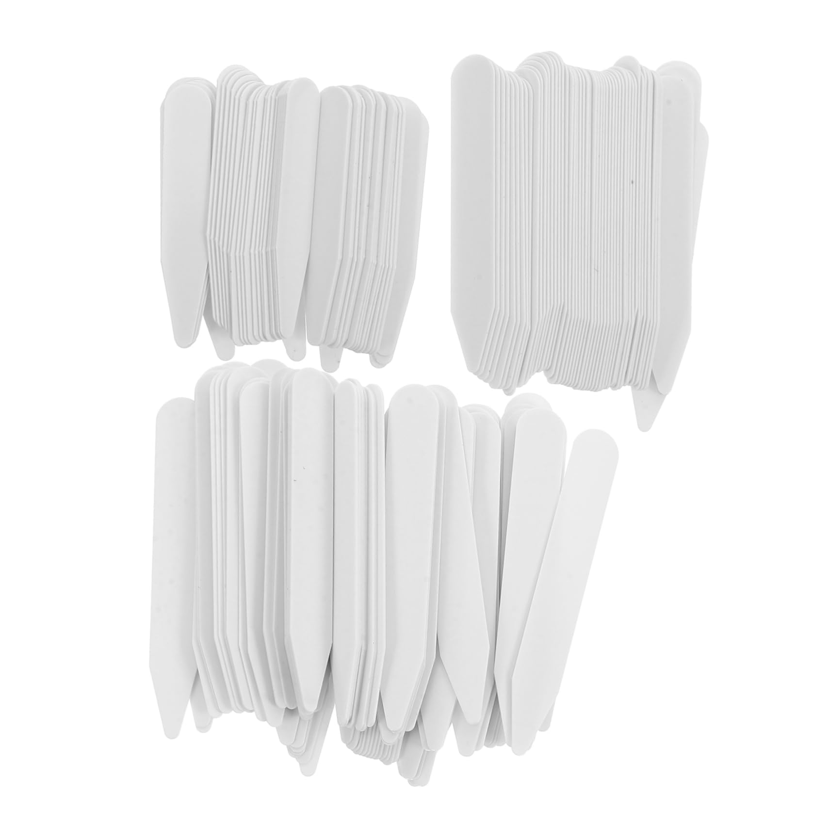 PartyKindom 200pcs Collar Support Stays Men's Tie Stays for Collar Nylon Plastic 3 Sizes (5cm 6.2cm 7cm)