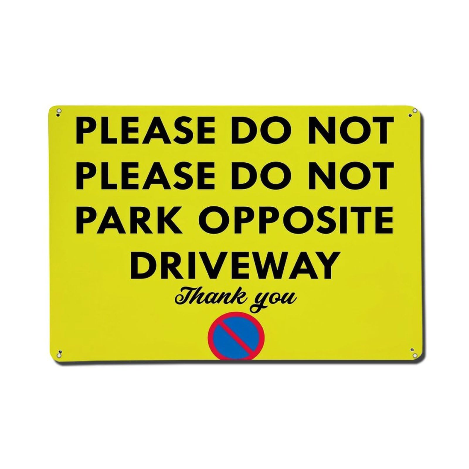 Jdfenggu Vintage Please Do Not Park Opposite Retro Metal Tin Sign, Metal Poster For Bar, Home, Man Cave, Kitchen, Laundry Room Art Decor 8X12 Inch