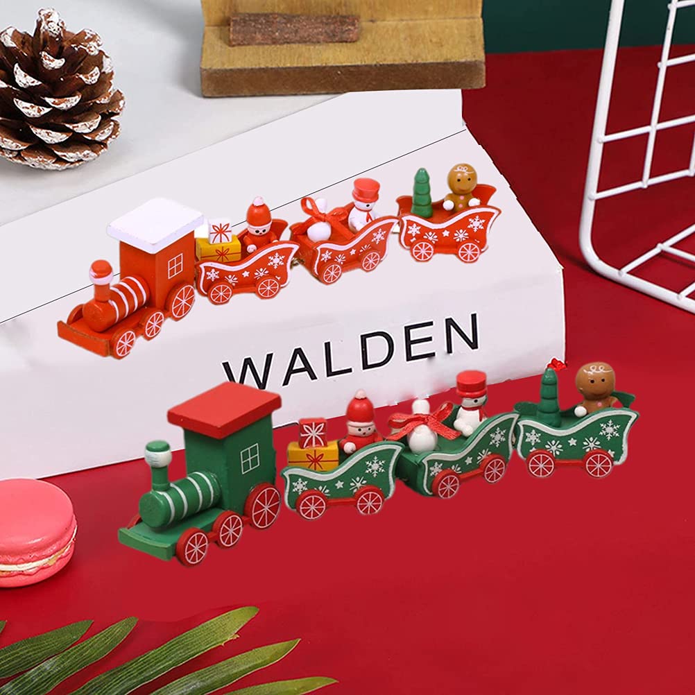 Train De Noël Avec Rails – Locomotive Et Wagons, Pour Sous Le Sapin, Décoration Intérieure, Jouet Festif
