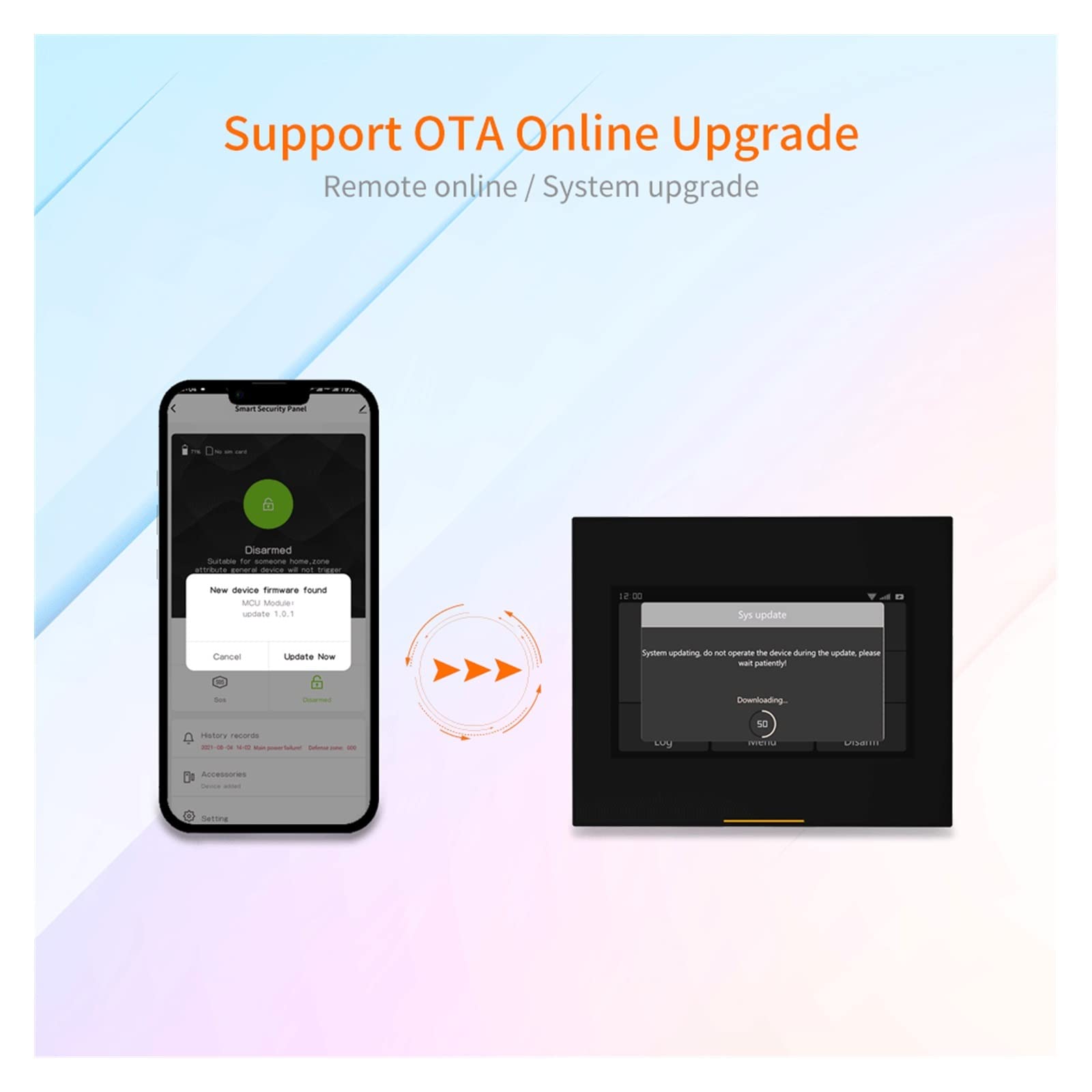Sistema di Allarme di Sicurezza Domestica, di Allarme antifurto Domestico Wireless 4G HD Tuya Supporto Schermo Anti-Impronta Aggiornamento Online(Ost-Set-P-1-6-4G Kit)