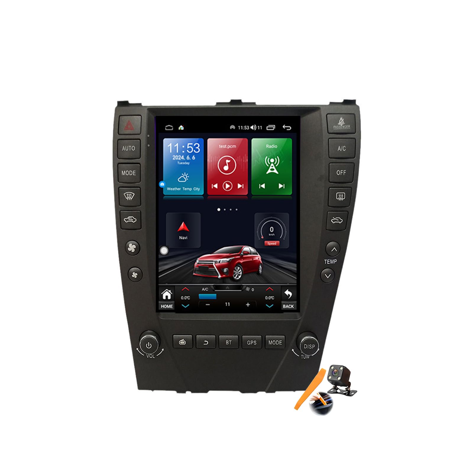 YLOXFW Ts2,Car Stereo Android 14.0 Radio for L-exus ES 2006-2012 GPS Sat Navigation 9.7'' Touchscreen MP5 DVD Multimedia Video Player FM BT Receiver with Carplay 4G 5G WiFi DSP SWC