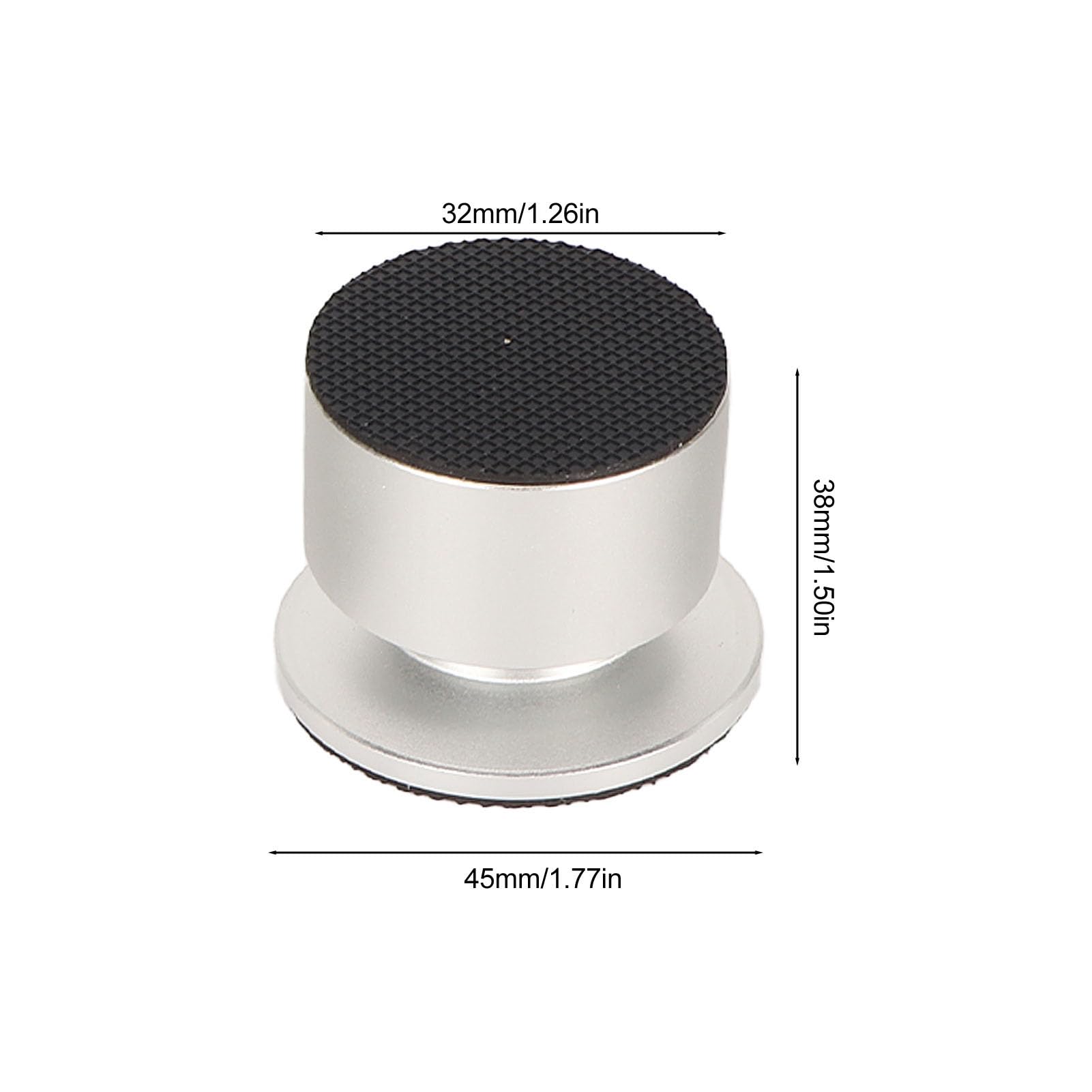 Piedini di isolamento per altoparlanti, ammortizzatore professionale e vibrazioni per qualità del suono HiFi, amplificatore, giradischi, lettore CD, lega di alluminio/rame, 4 pezzi (argento