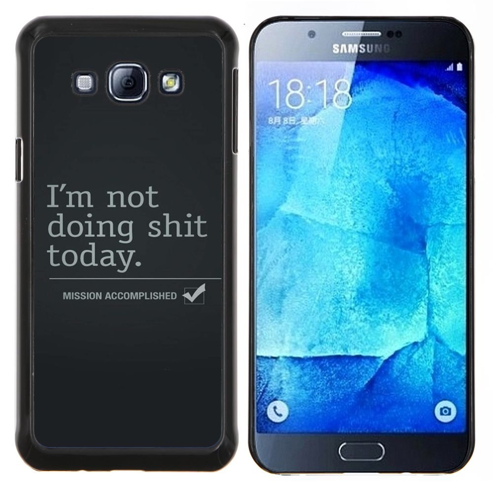 Samsung Galaxy A8 / SM-A800 , Luminous-Blue - Hard Plastic Back Case Cover Shell (Mission Accomplished)
