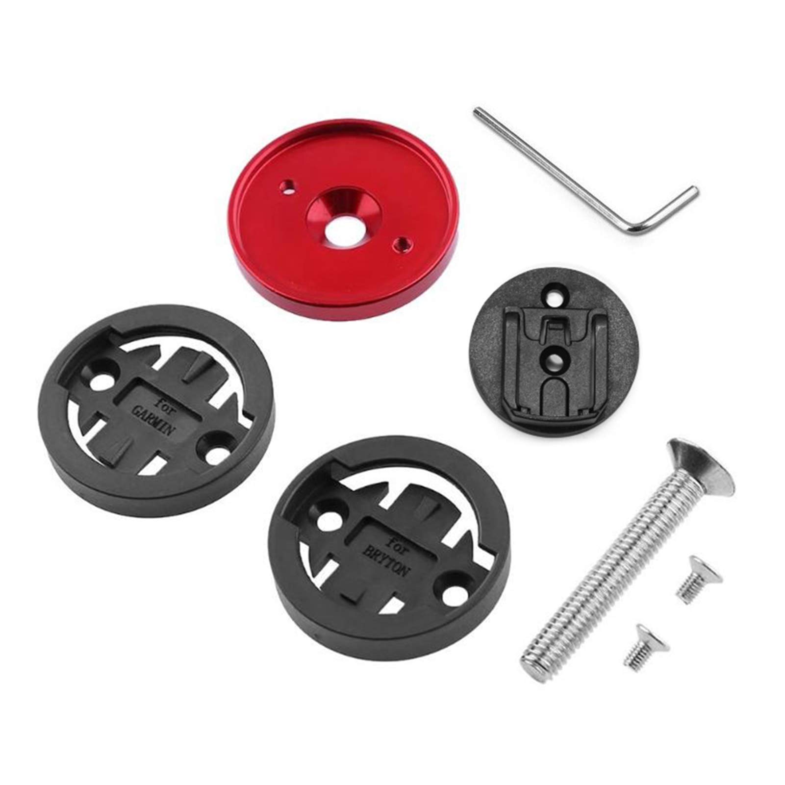 Bicycle Stem Top Cap Computer Mount Adapter Replacement for Bryton CATEYE Bike Computers Durable Aluminum Alloy Plastic Safer