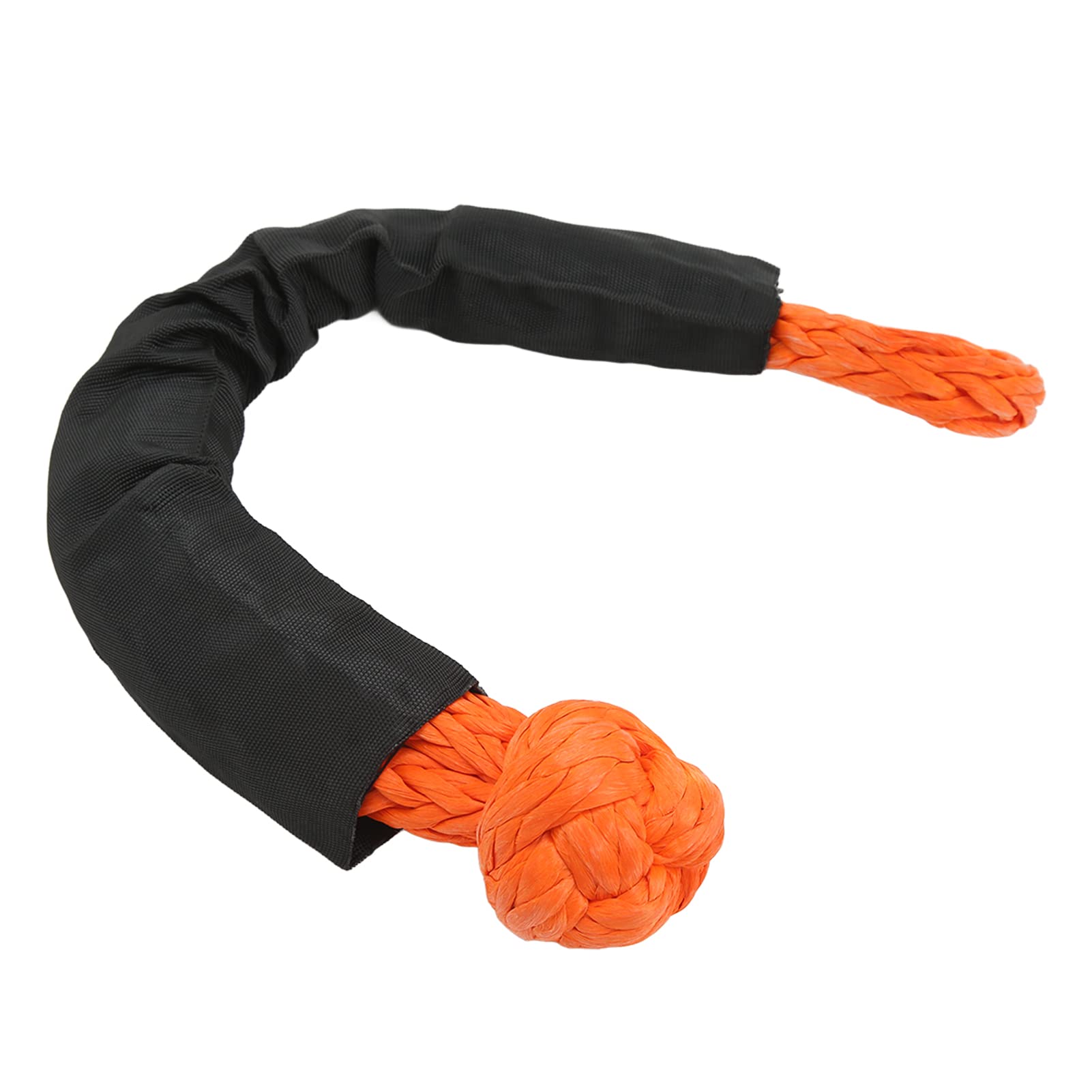Grillete Suave Sintético, Grillete Suave de 13 Mm 44092 Lb Fuerza de Ruptura Cuerda de Grillete Suave Sintética Correa de Remolque de Recuperación Suave Portátil para Camiones SUV (Naranja)