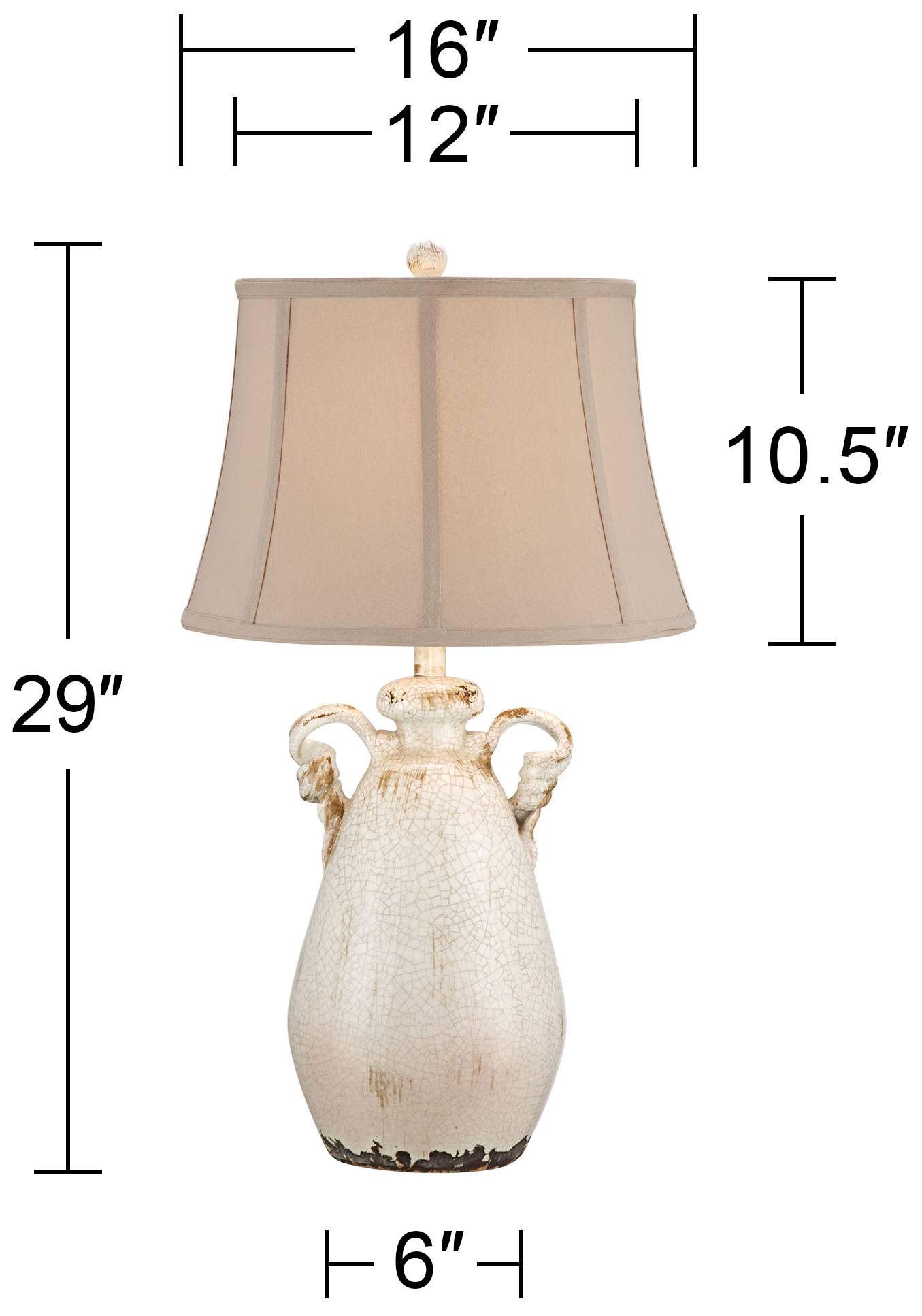 Isabella Country Cottage Jar Table Lamps 29" Tall Set of 2 Crackled