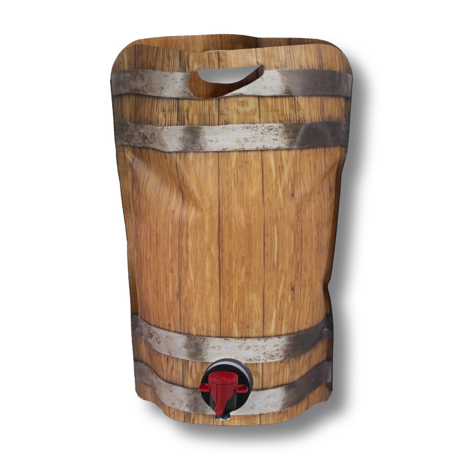 dm-folien Standbodenbeutel Holzfass 3 L I 50 Stück I Bag-in-Box Pouch mit Vitop-Hahn I Bruchsichere Mehrschichtfolie mit Sauerstoffbarriere I Für Öl, Essig, Wein, Saft & Flüssigkeiten