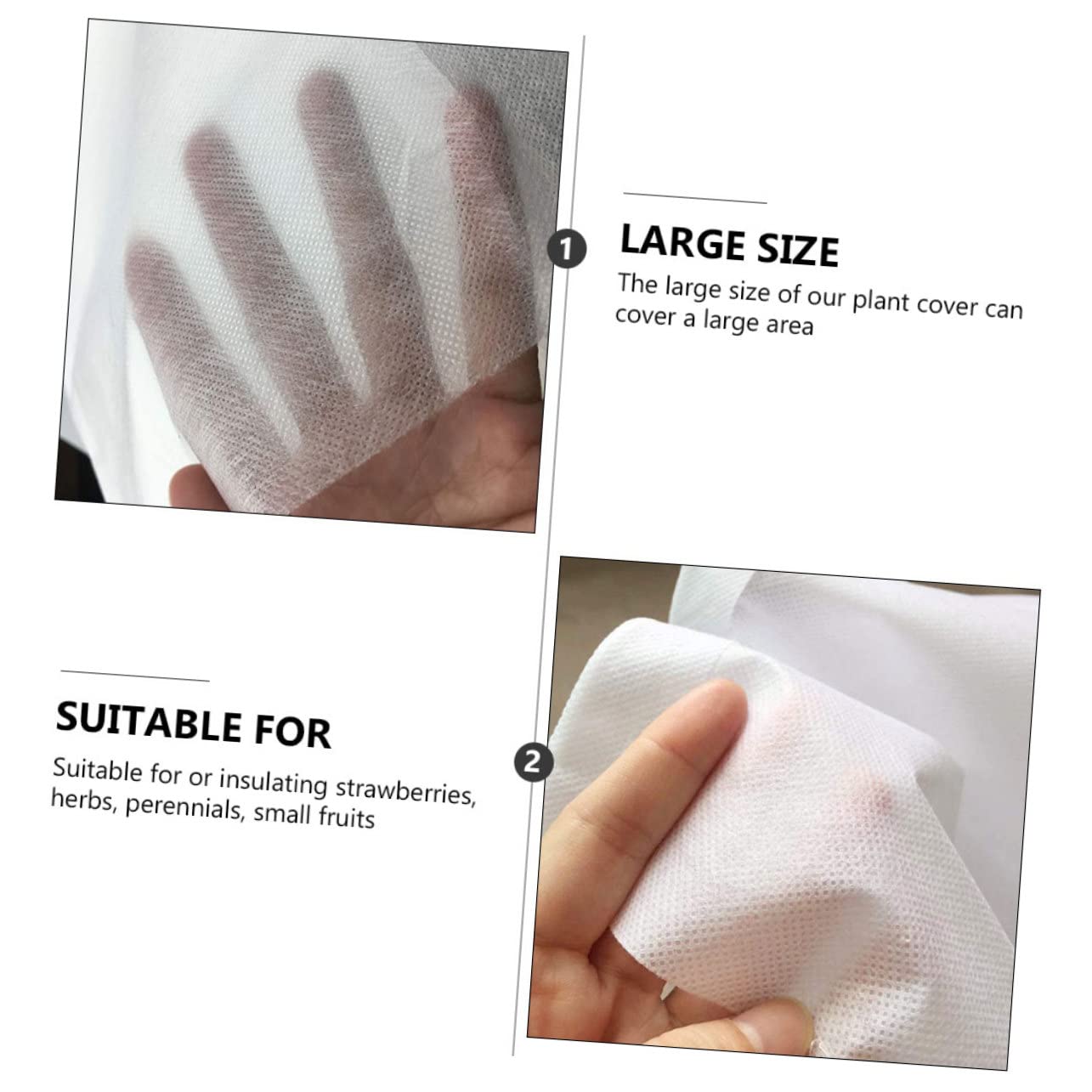 Toddmomy Copertura Invernale in Non Tessuto Bianco per Piccole Piante e Frutti Protezione Antigelo e Umidificante