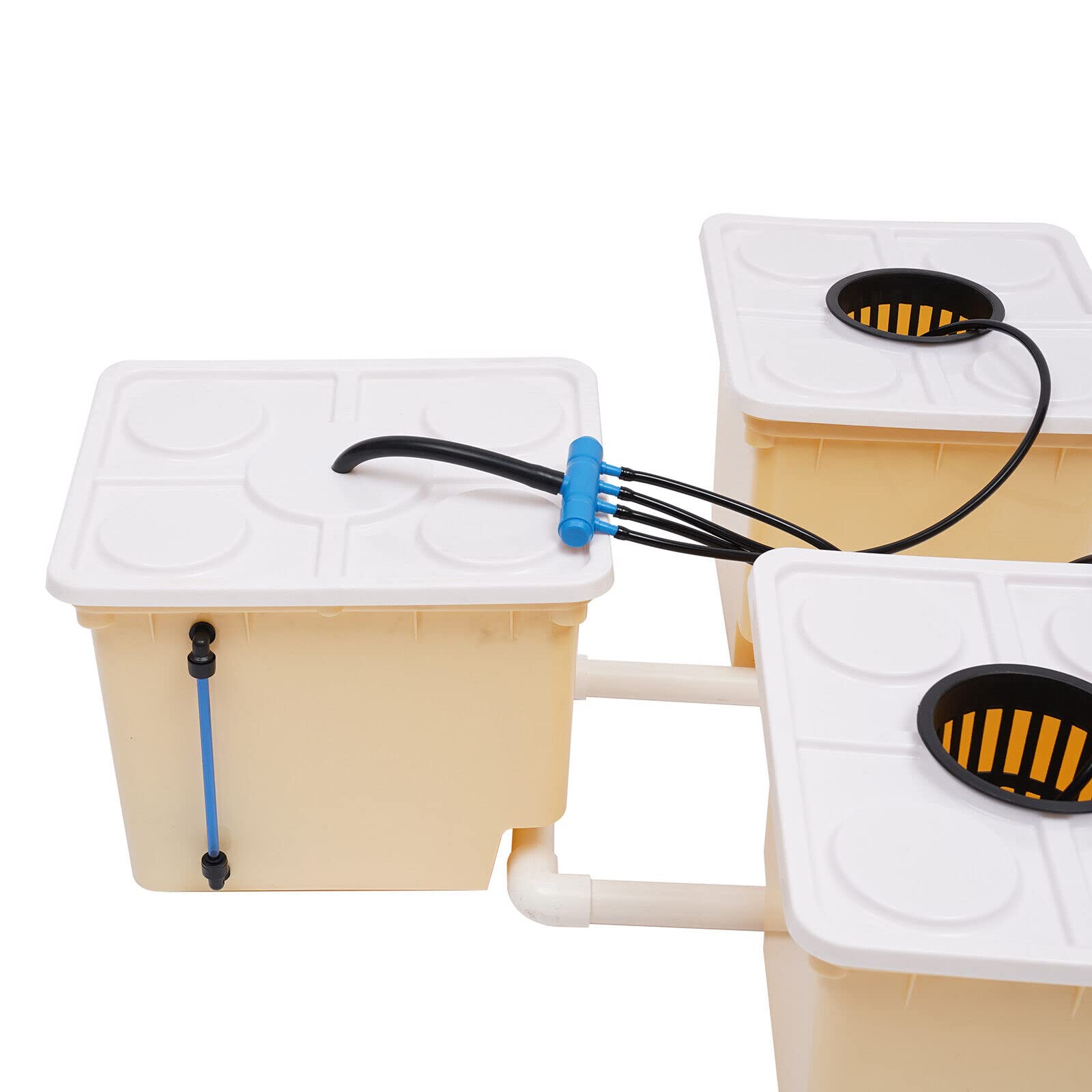 Sistema de cultivo hidropónico, sistema de cultivo hidropónico, sistema de cultivo hidropónico, PP y UV, cubo de 11 L con tapa, riego de jardín interior