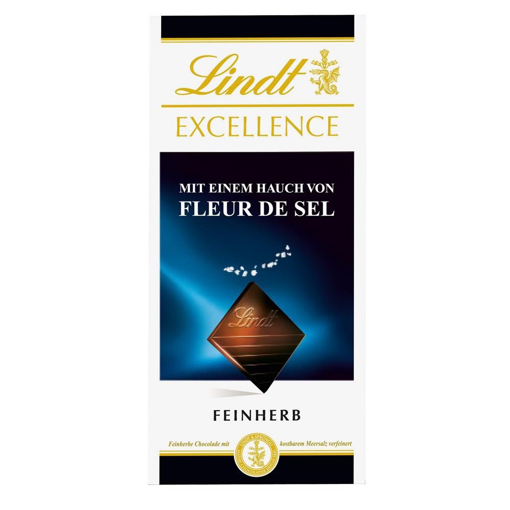 Lindt Excellence Schokolade Feinherb Fleur de Sel (20x100g Tafel)