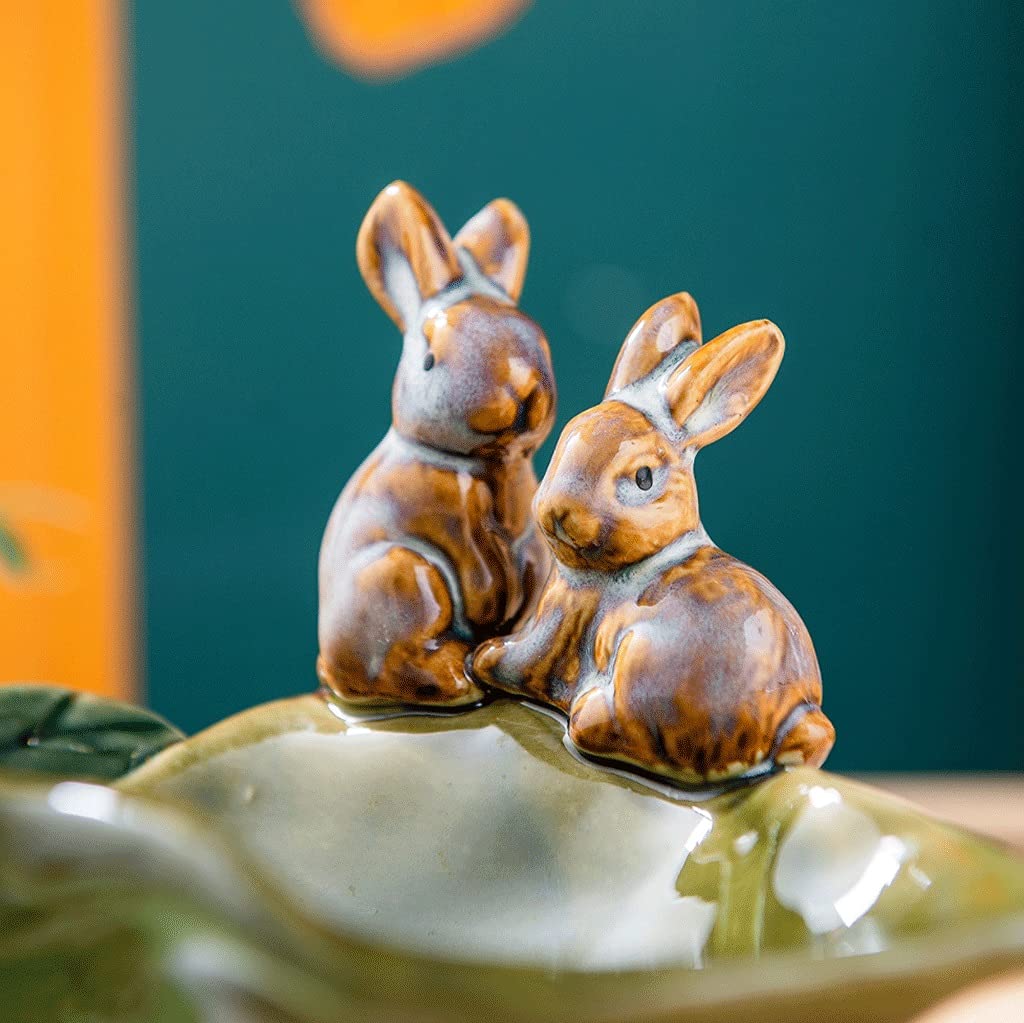 mydelniczka Mydło danie ceramiczne uchwyt mydlany europejski styl mydła taca śliczna królika mydła pudełko kreatywność osobowości domowej łazienki mydło pudełko na mydło (Color : A)