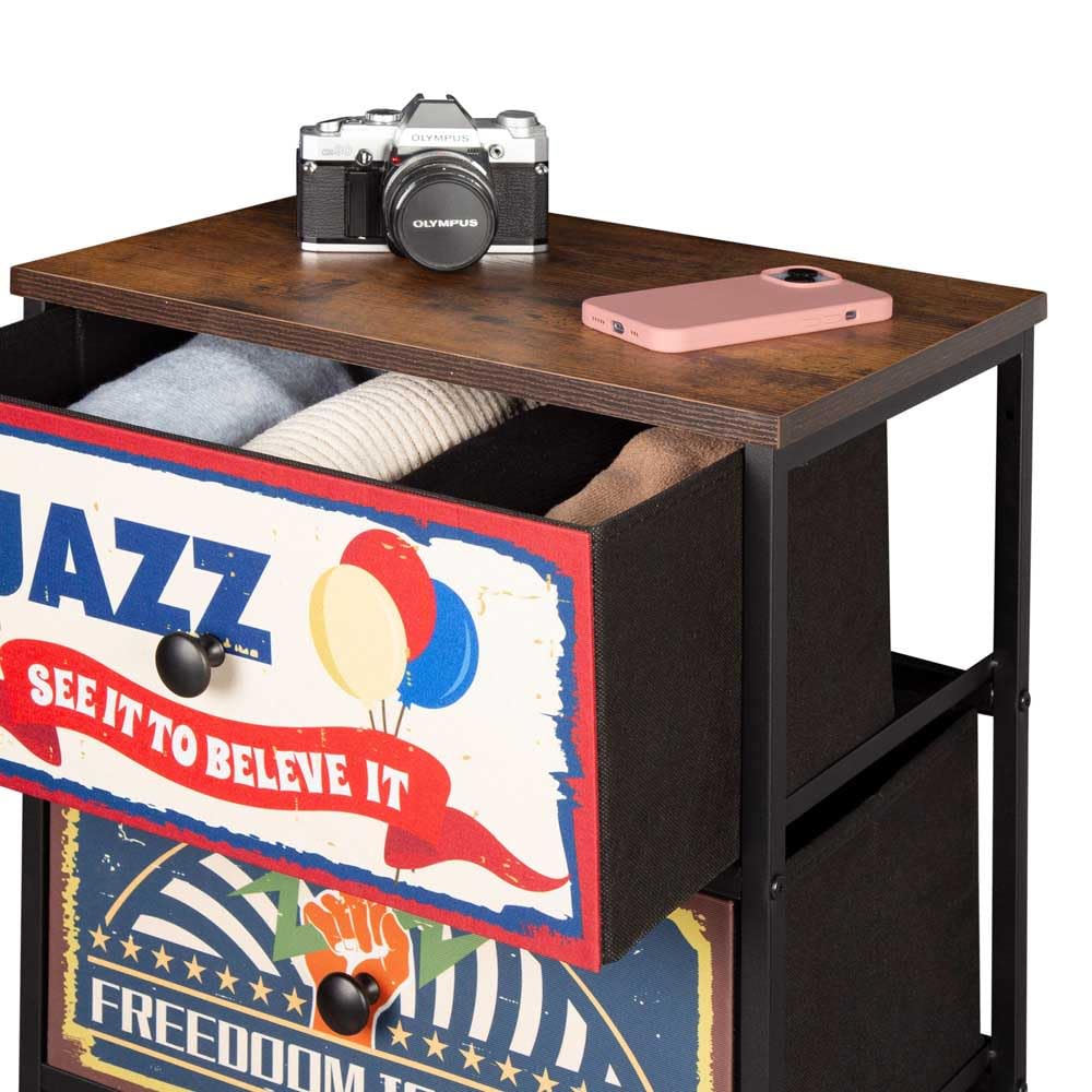 AKTIVE Max Home 18401 Chambre Multi-usages, Graphiques rétro et Vintage