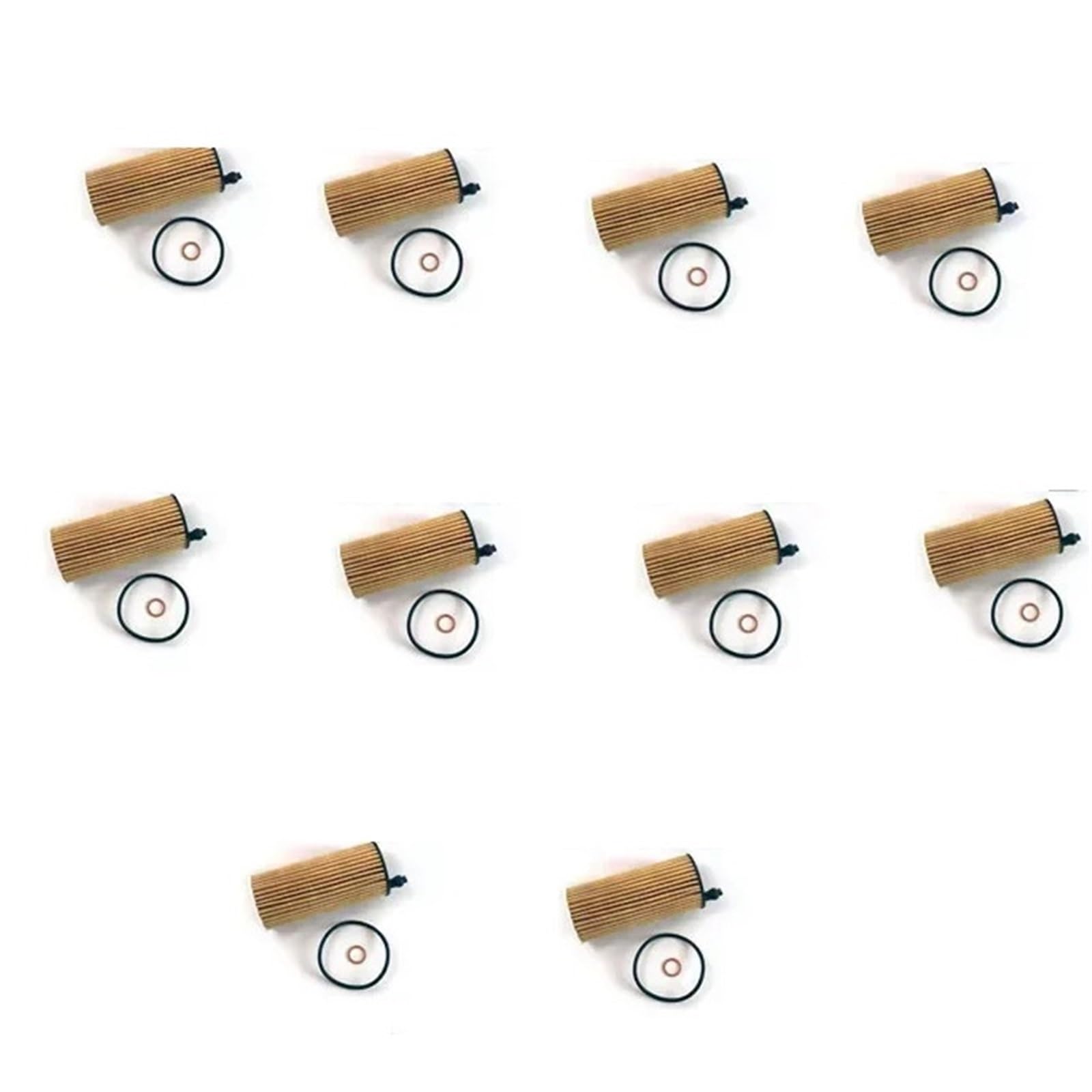 Filtro de aceite giratorio Kit De Filtro De Aceite De Motor Compatible Con Motores BMW X3, X4, X5, X6, XDrive, 20d, 20i, 25i Y 28i (10 Unidades) - 11428575211