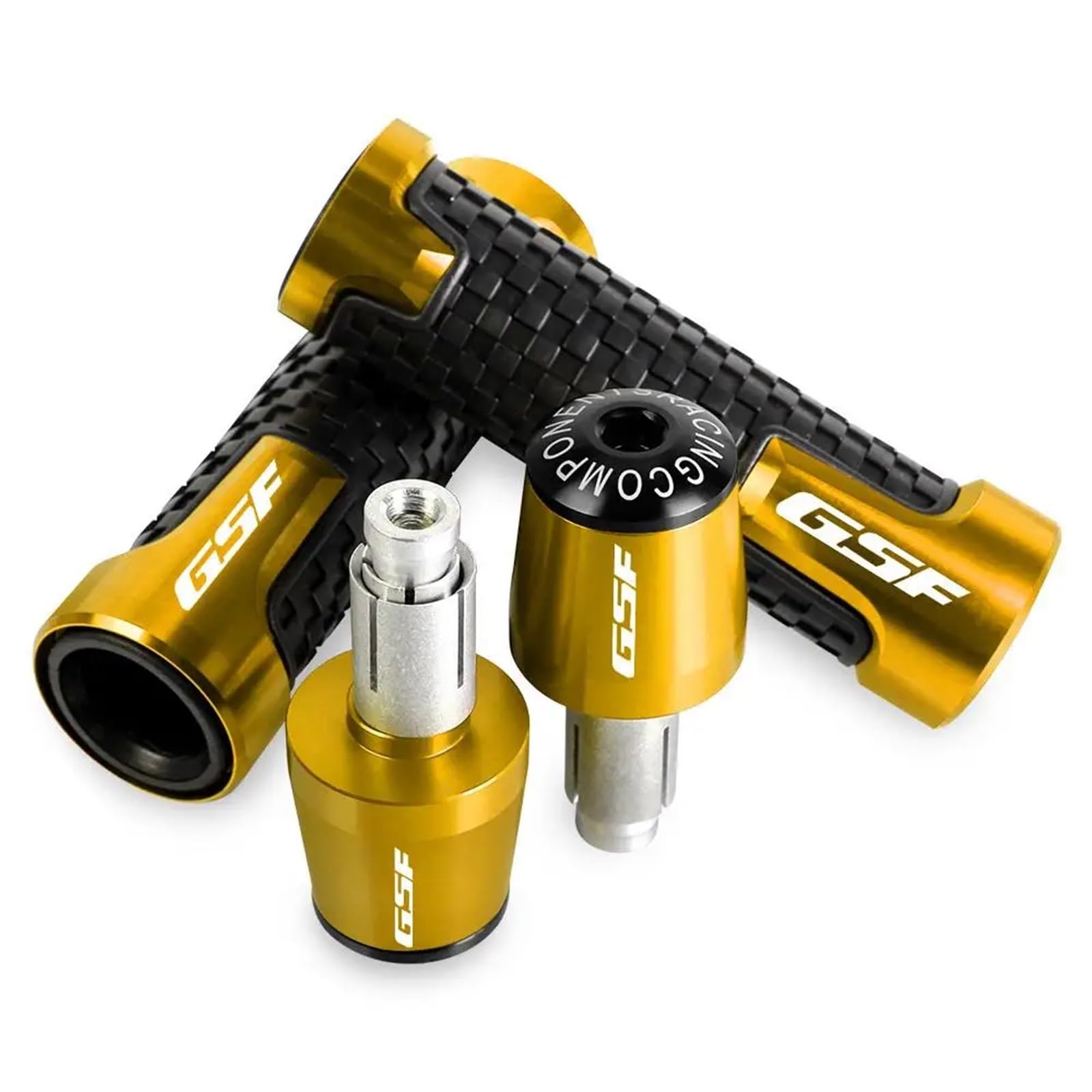 CNC Moto Manubrio Grip Ends Manubrio in Gomma Gel Manopole Freno per S&uzuki GSF 250 600 600S 650 650S 650N 1250 Bandit S N