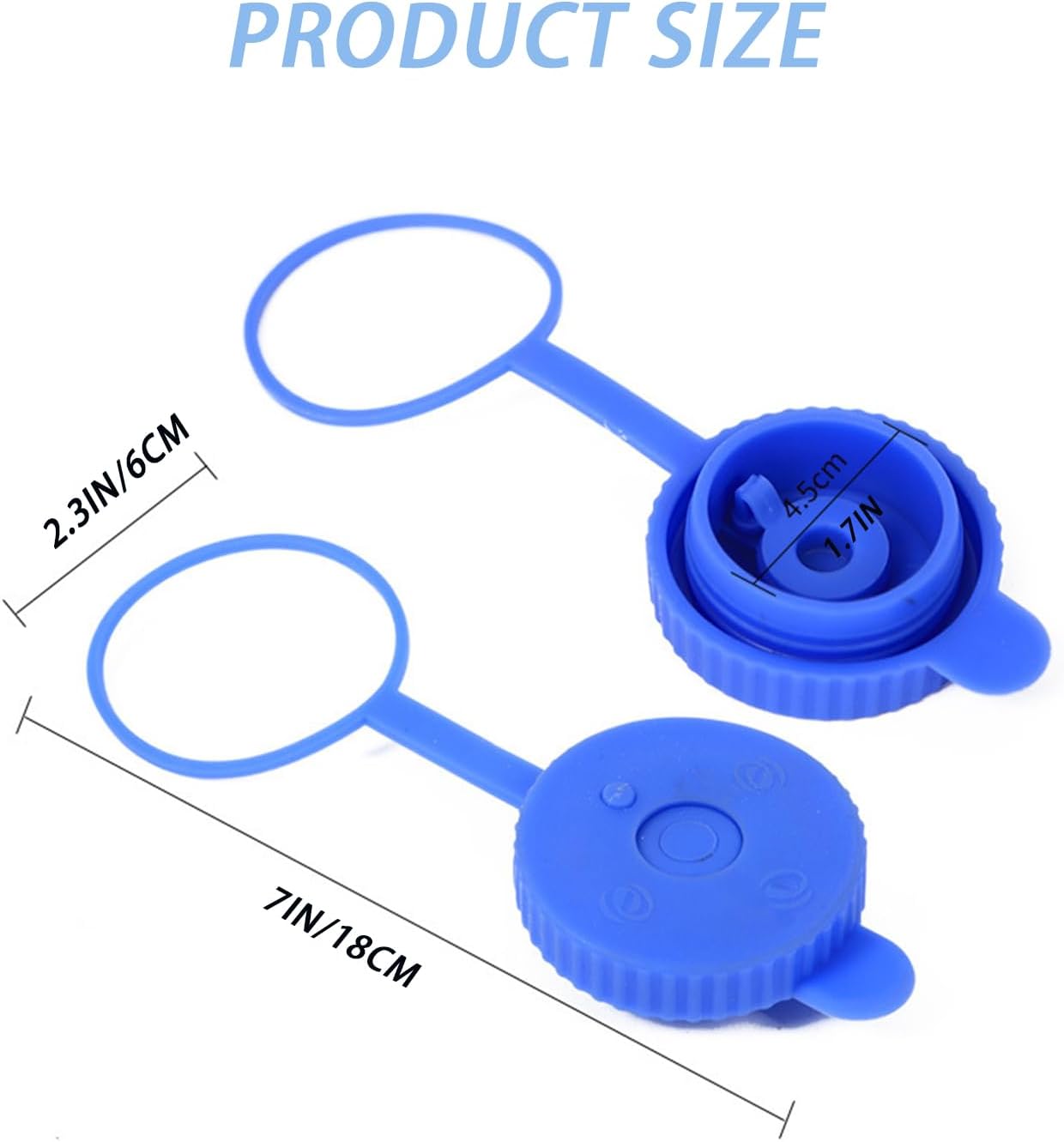 6pcs Water Jug Cap, Silicone Bucket Lid, 5 Gallon Reusable Sealed Bucket Lid, Leak Proof No Spill Silicone Replacement Cap, Water bucket cover (6) - Image 3