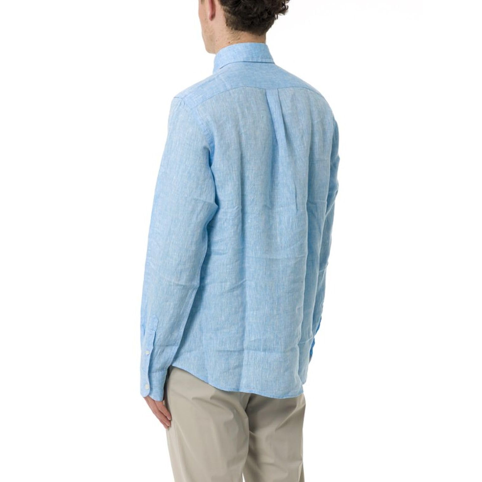 Harmont&Blaine - Camisa de hombre de lino de manga larga CRN014010883B 8055168830718 -