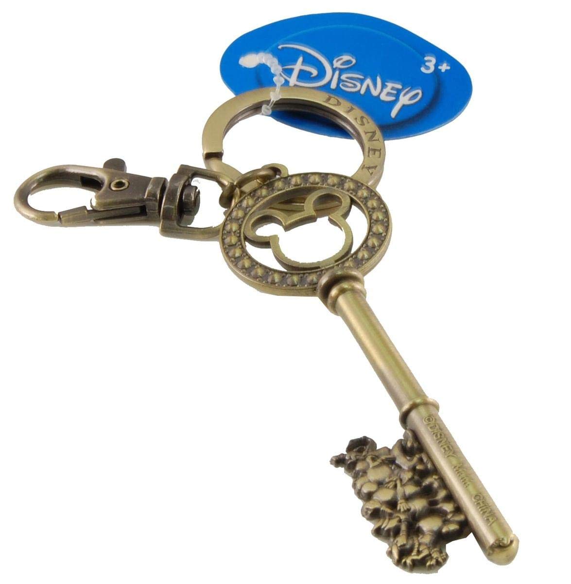 Amazon.com: Disney Gold Master Key with Gem Beads Pewter Key Ring ...