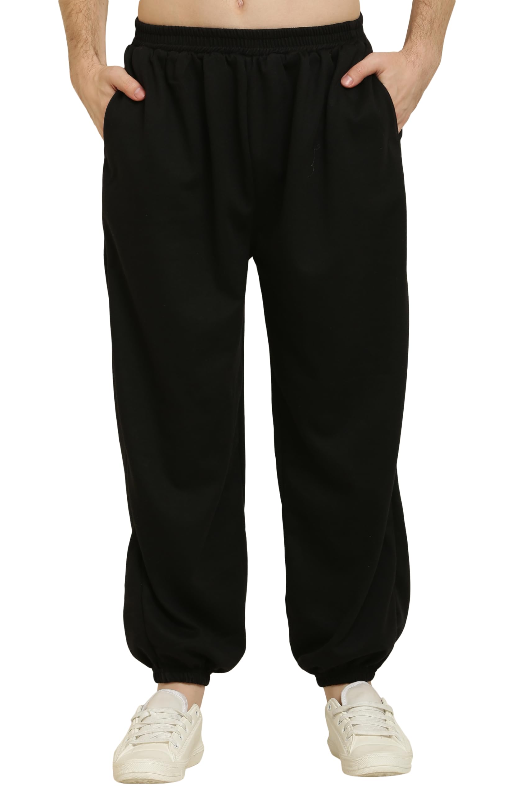 Elegance Men's Soild Comfort Wear Loose Fit Fleece Warm Track Pants Lower || 11COLOURS || Plus Sizes || 3XL - 10XL ||-picture-30