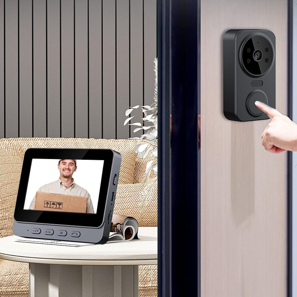 Smart Wireless Video Türklingel Kamera IR Nachtsicht Digital Türspion WiFi 800mAh Tür Zwei Gegensprechanlage