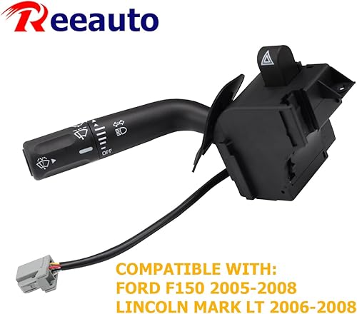 Miniatura 2 de Interruptor de combinación de atenuador de limpiaparabrisas multifunción para 2005-2008 F150, Lincoln Mark LT 2006-2008, reemplazo OEM #