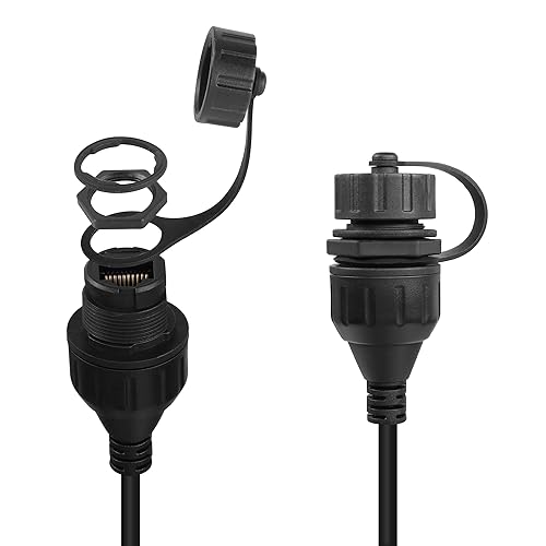 Miniatura 2 de QIANRENON RJ50 10P10C Conector impermeable CAT5e RJ50 macho a hembra Cable de extensión de comunicación al aire libre, IP67, conexiones de micrófono