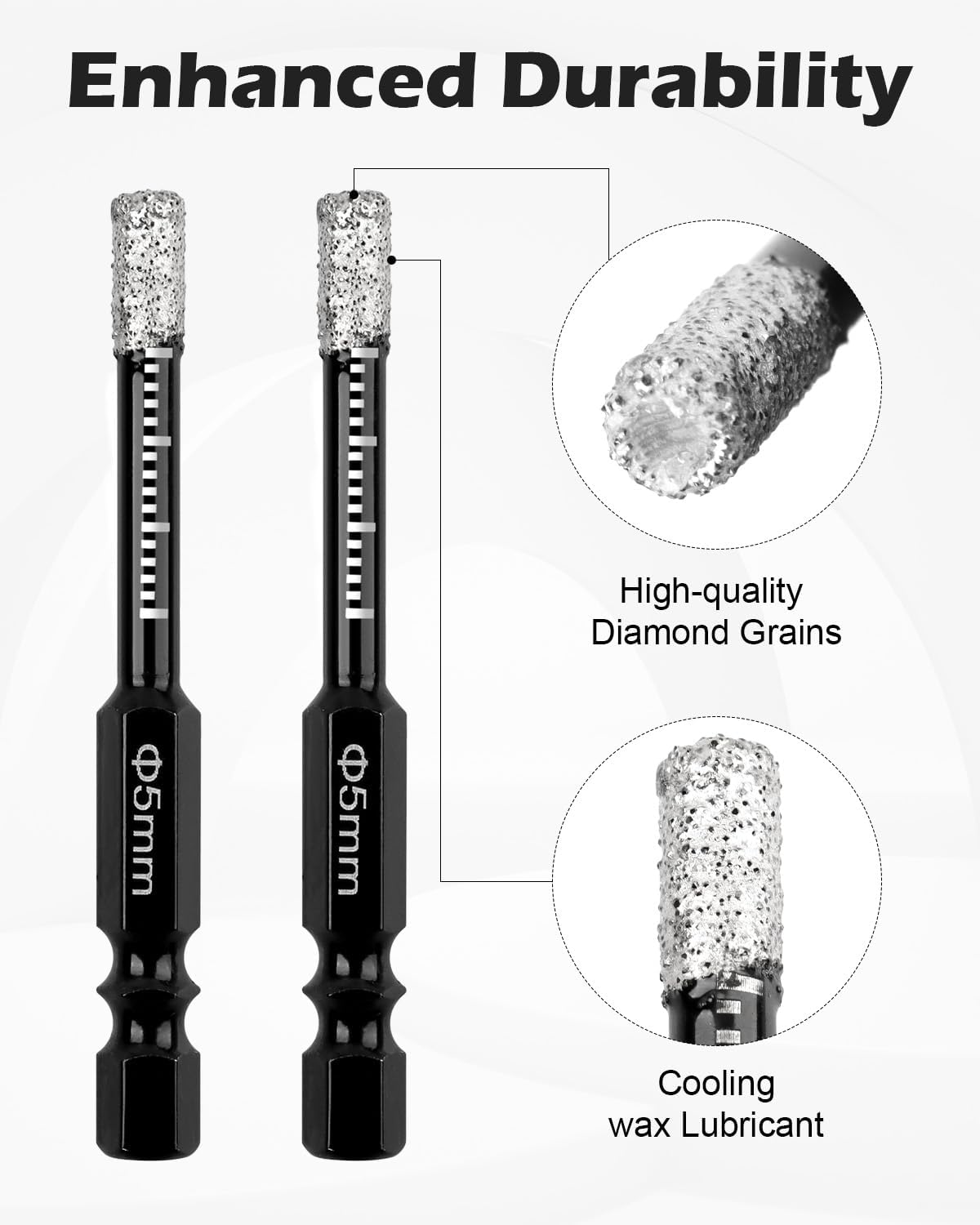 Diamond Drill Bits Set - Precise Tile & Stone Cutting -3