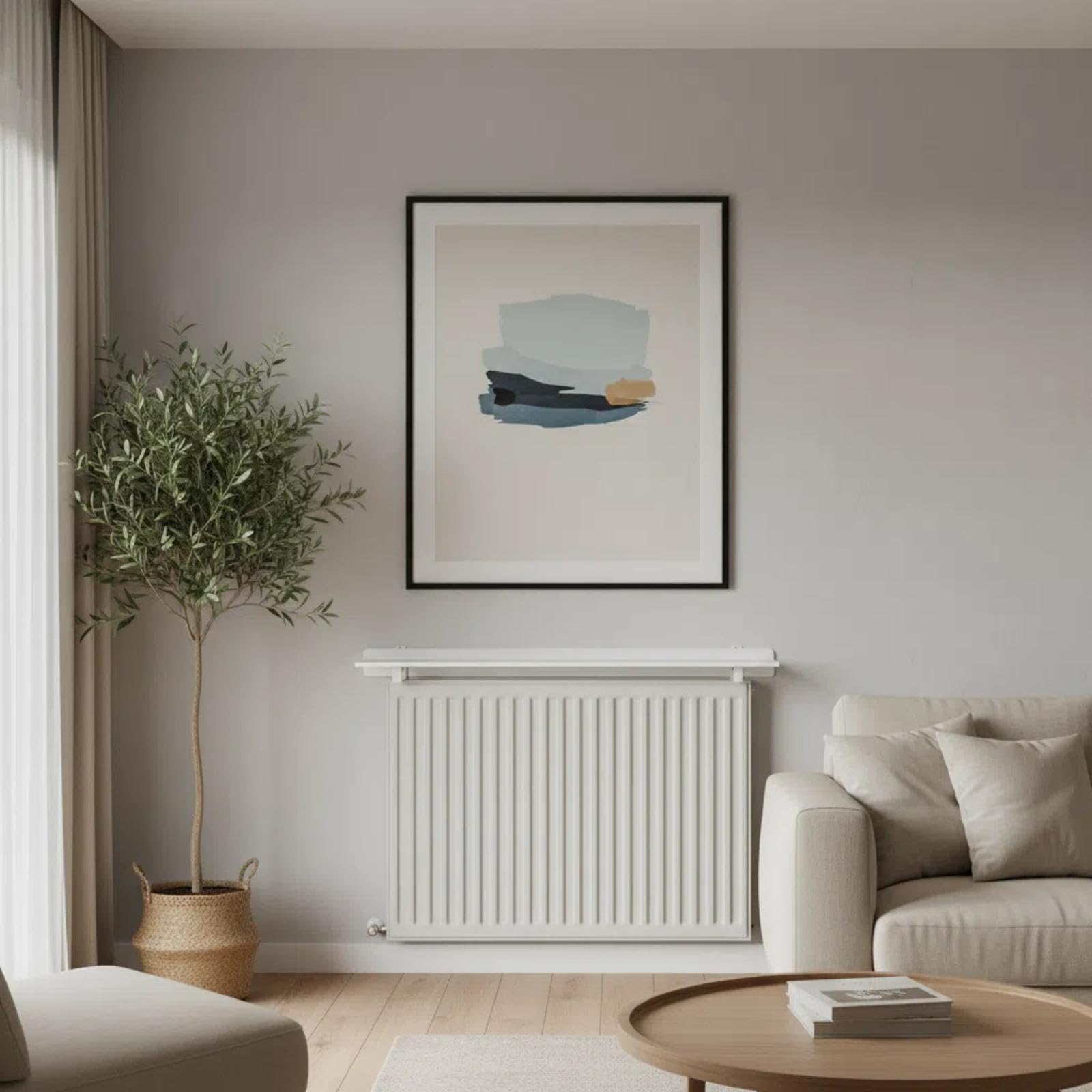 Mensola per Termosifone Rimovibile, Mensole sopra Radiatore, Mensola sopra Termosifone Senza Foratura, Prevenzione del Fumo E della Polvere, Ripiano per Piccole Decorazioni,40 cm/15.75in