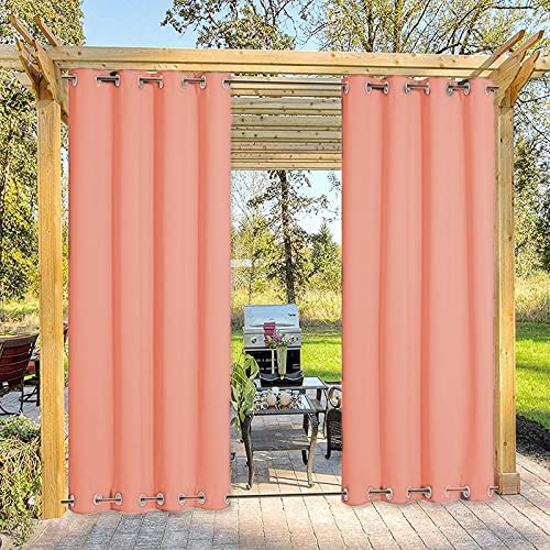 Duronet - Waterproof & Sun Blockage Top & Bottom Eyelete Outdoor Curtains (Light Pink, 4.5 X 5 Feet, Polyester), Pack of 2-image-39