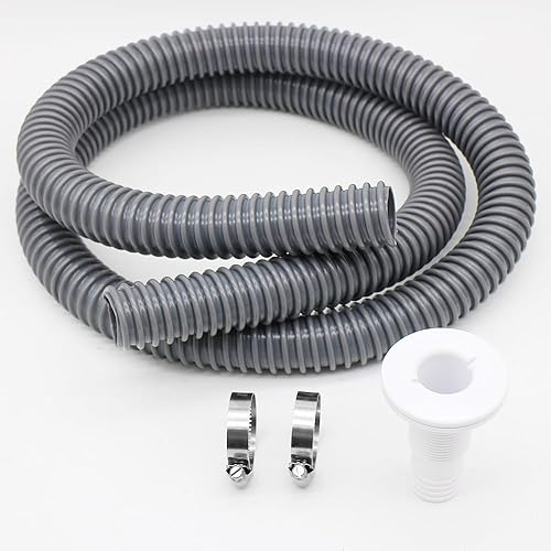 Miniatura 6 de Kit de instalación de manguera de bomba de sentina  Manguera de PVC flexible sin torceduras de calidad premium de 6 pies  Incluye 2 abrazaderas de