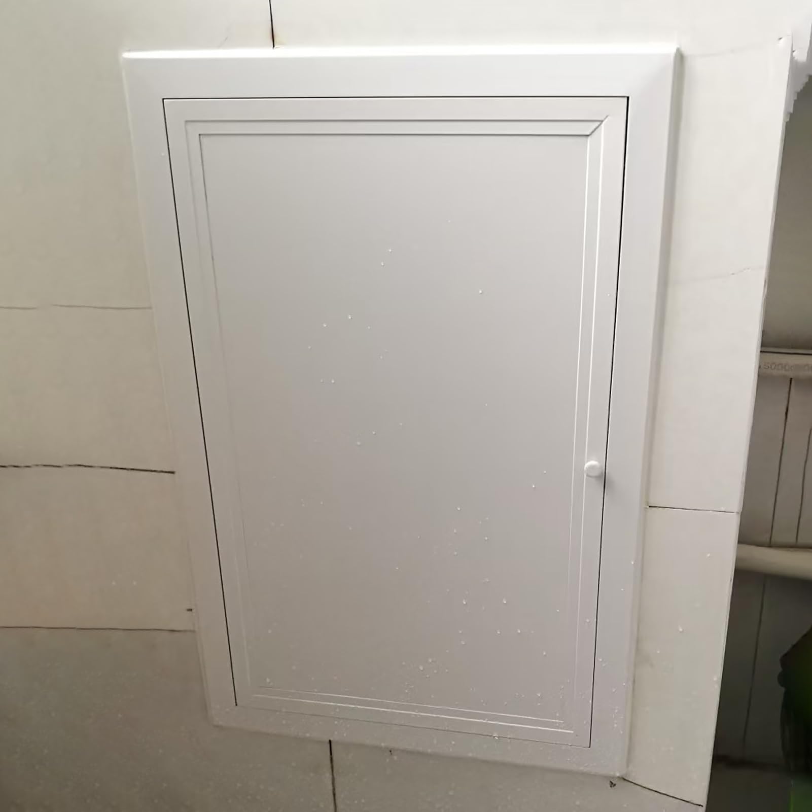 OIFAODAO Stainless steel access door， Drywall Service Door with Handle, Recessed Attic Wall Cover Panel for Electrical Duct Systems(6x6in(150x150mm))