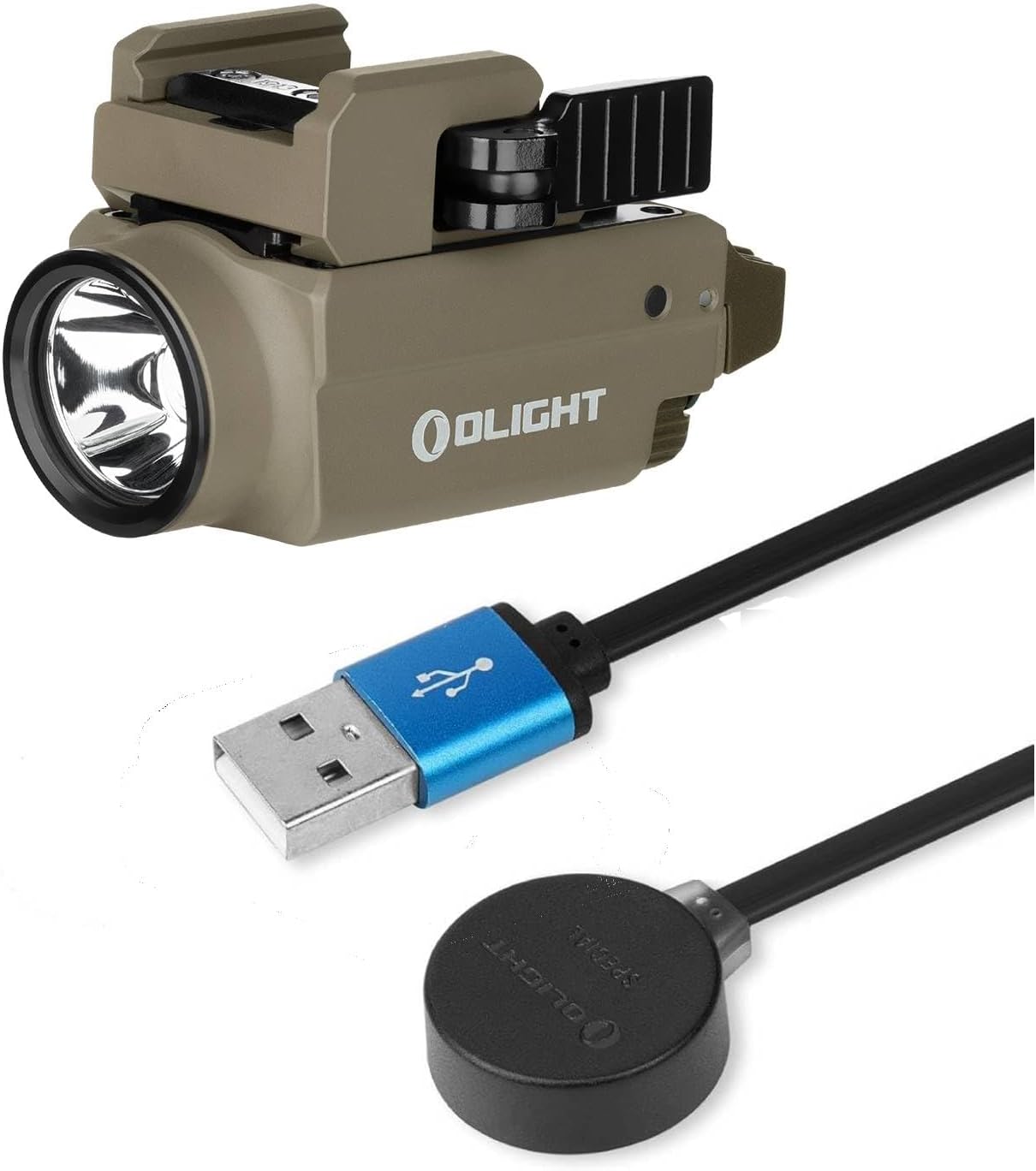 OLIGHT Baldr S 800 Lumens Compact Rail Mount Weaponlight Bundles MCC S Magnetic Charging Cable