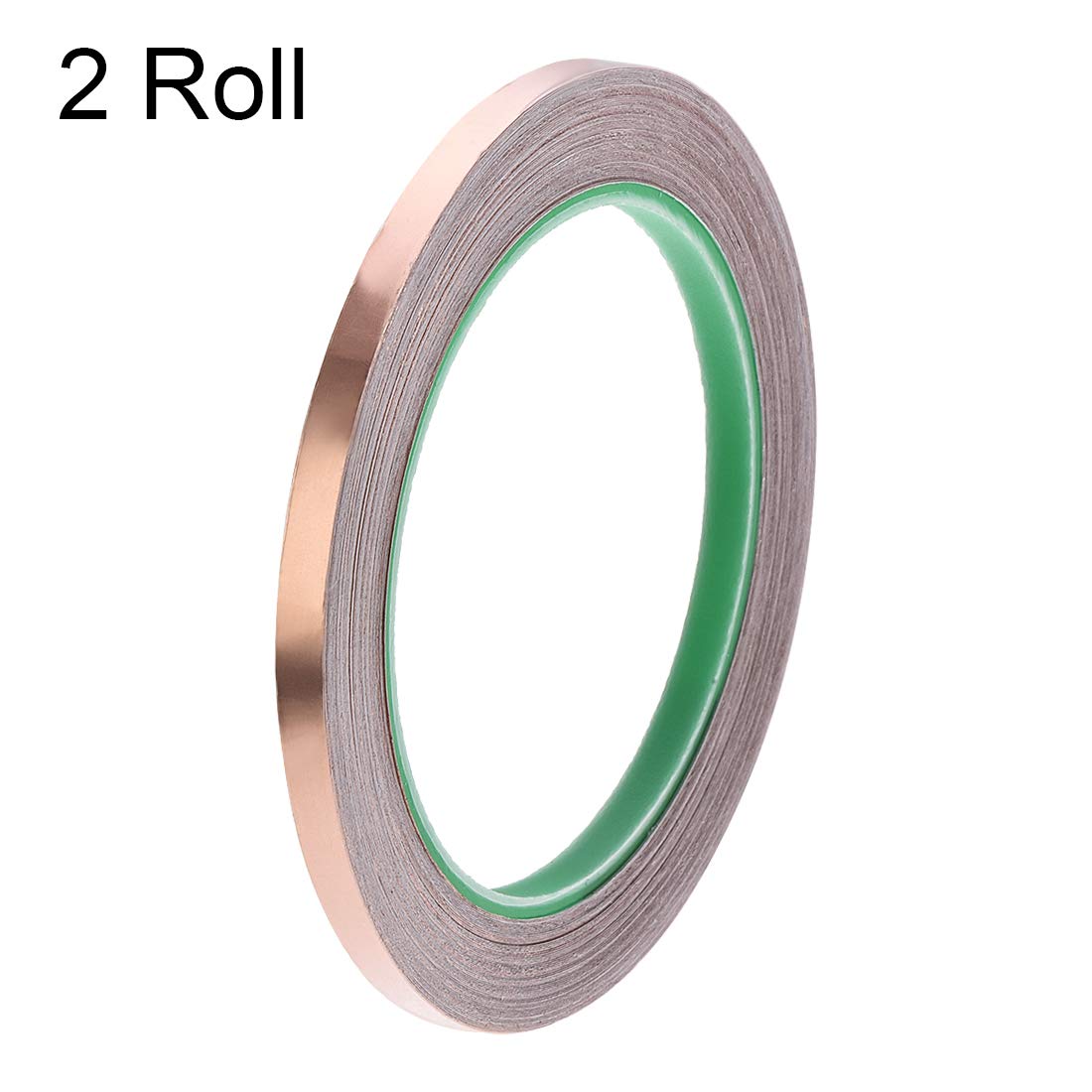 Nastro conduttivo, nastro biadesivo in lamina di rame, 8 mm x 20 m, per schermatura EMI, vetro colorato, riparazioni elettriche, confezione da 2 rotoli