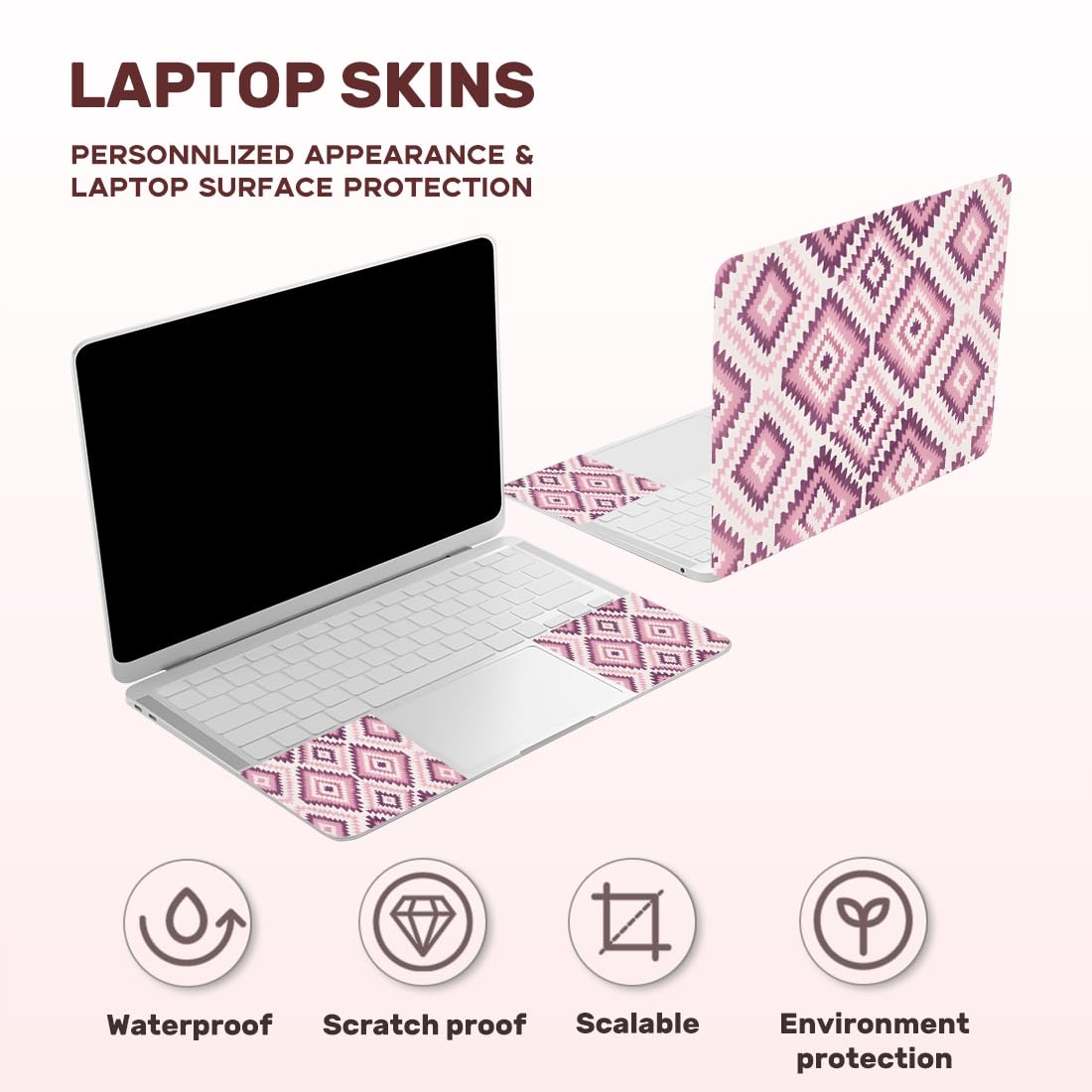 Adhesivo para ordenador portátil, vinilo de PVC, protector para ordenador portátil, impermeable, resistente a los arañazos