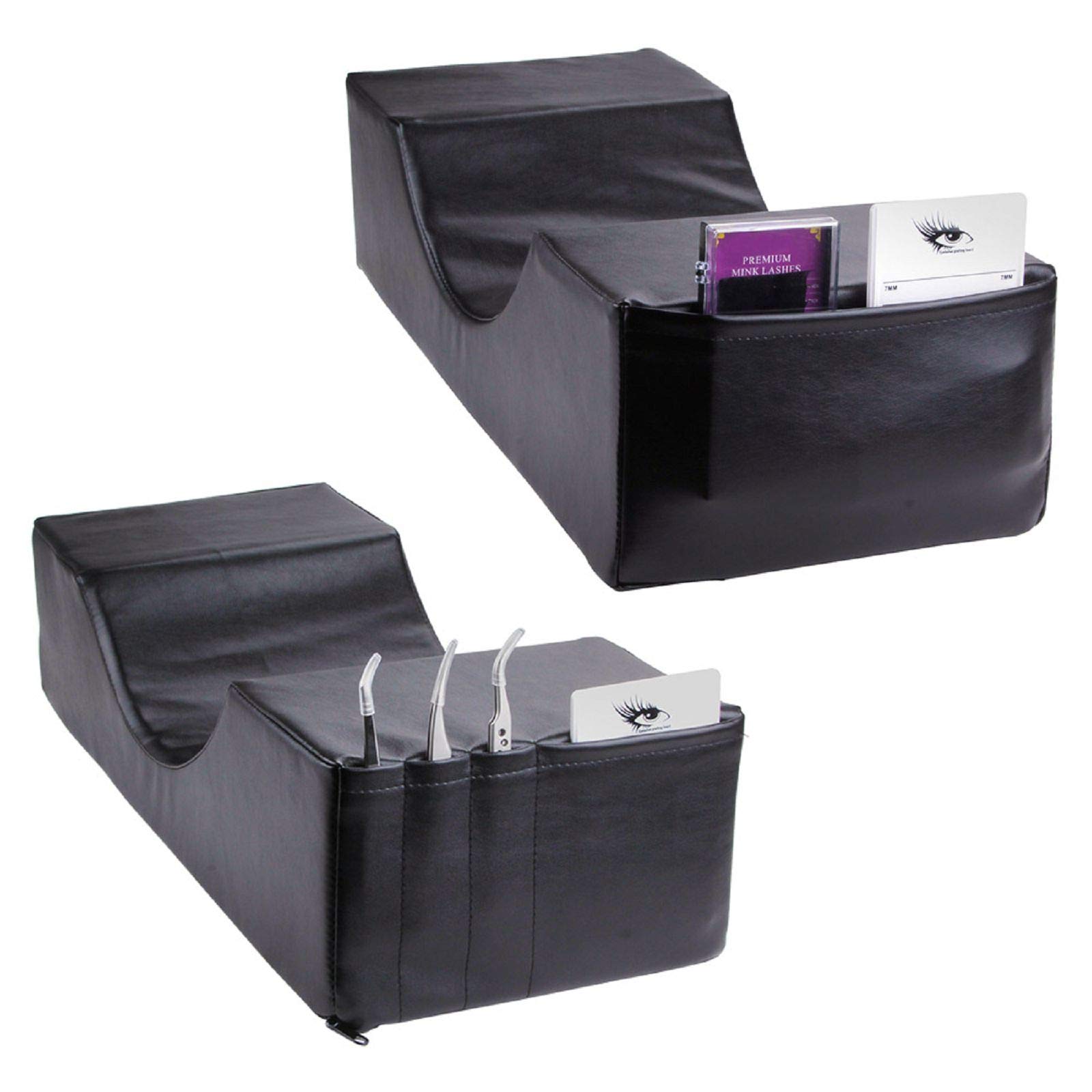 Coussin Extension Cils,Oreiller D'extension De Cils De U En Mousse à Mémoire De Forme,Courbe Ergonomique Soutien Du Cou Pour Salon De Beauté à La Maison,Noir