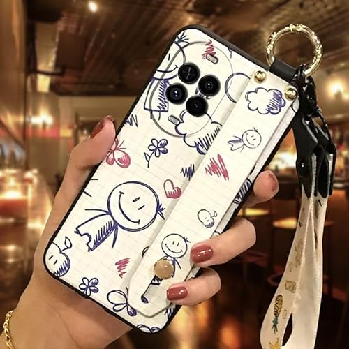 Phone Case Compatible with Huawei Nova14 Lite/Vitality Edition, Kickstand Back Cover Lanyard Waterproof Anti-dust Cute Shockproo