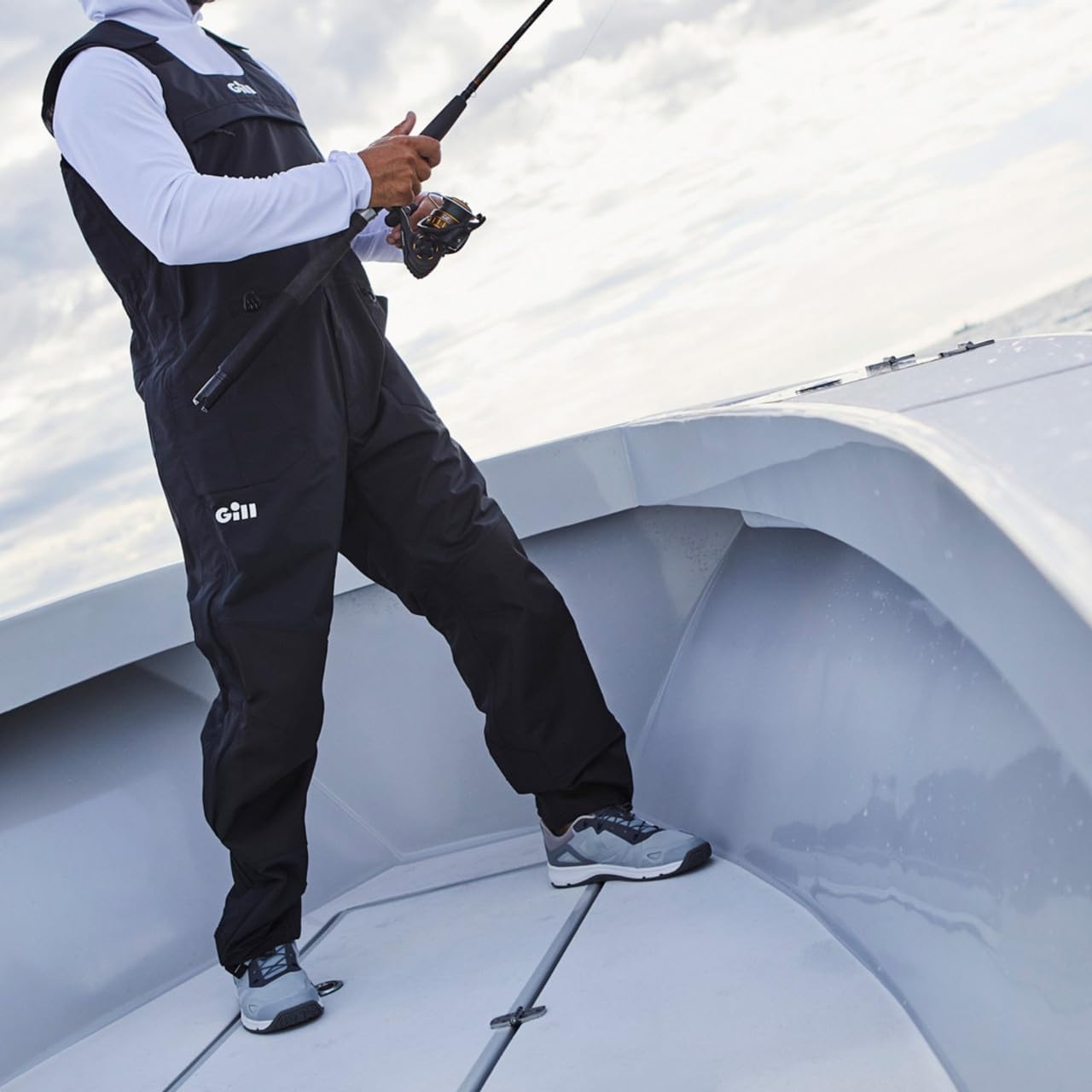 Gill Apex Pro-X Mens Fishing Bib - Fully Taped, Waterproof and Stain Repellent (Black)