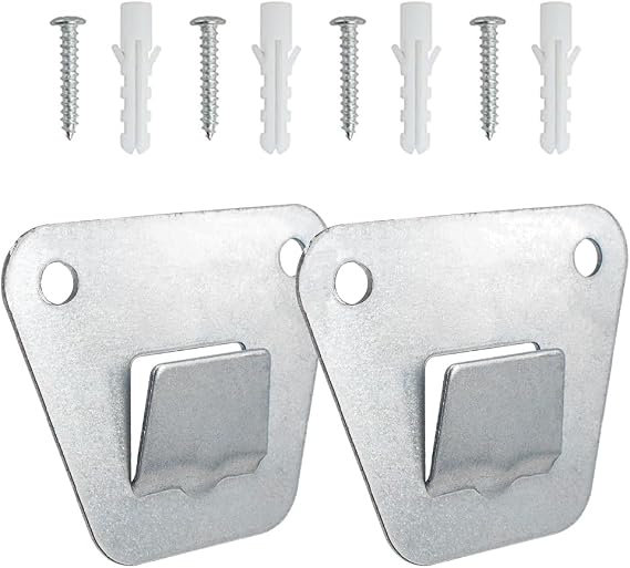 QPINGH 2Pcs Wall Fan Mounting Bracket, Heavy Duty Wall Mounting Fan Bracket with Screws and Expansion Tube, Metal Oscillation Fans Hidden Holder Bracket