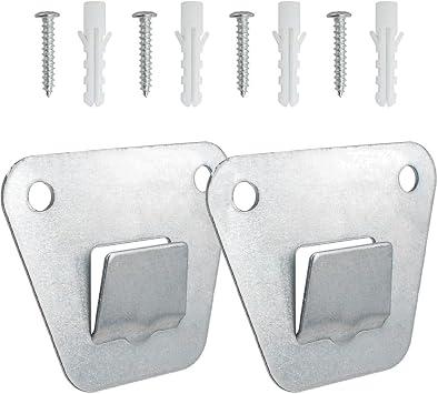 QPINGH 2Pcs Wall Fan Mounting Bracket, Heavy Duty Wall Mounting Fan Bracket with Screws and Expansion Tube, Metal Oscillation Fans Hidden Holder Bracket
