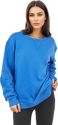 Miniatura 3 de GIVON Relaxed Fit Crewneck Sweatshirts Women Long Sleeve Sweatshirt Cute Pullover Lightweight Tops