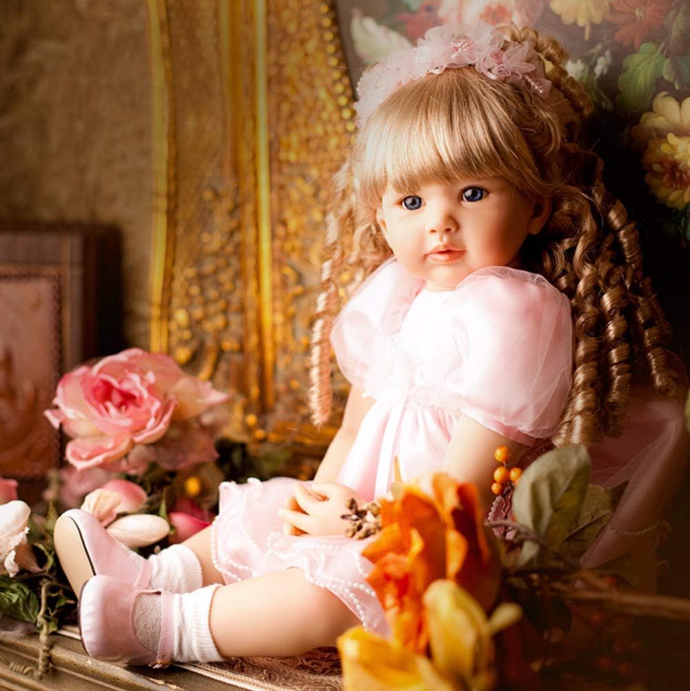 Reborn Toddler Soft Silicone Vinyl Doll 24inch Princess Girl Newborn Doll Toys