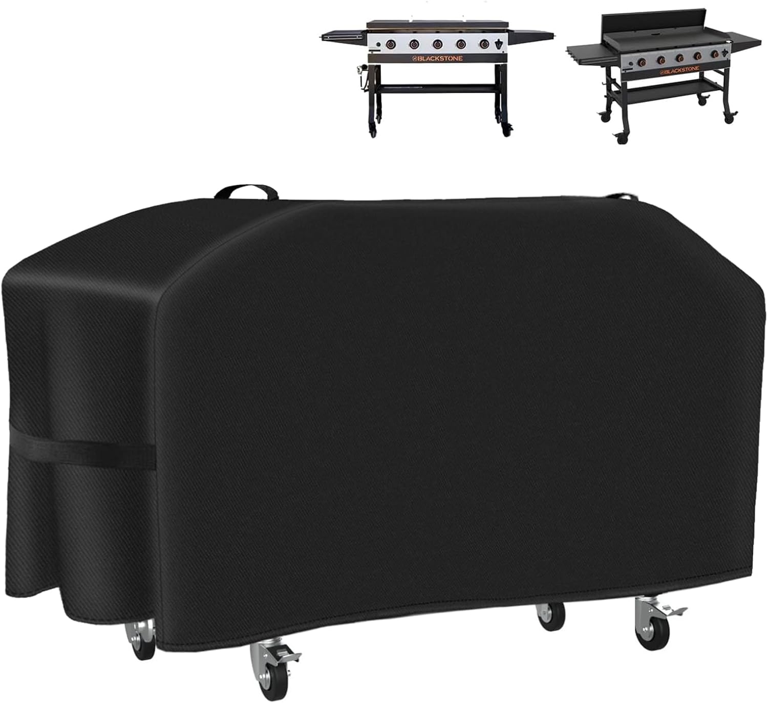 Grill Cover for Blackstone 5-Burner Griddle 2426 1528, for Blackstone Bronco 5-Burner 44" Omnivore Propane Griddle, 600D Heavy Duty Outdoor Waterproof Flat Top Grill Cover