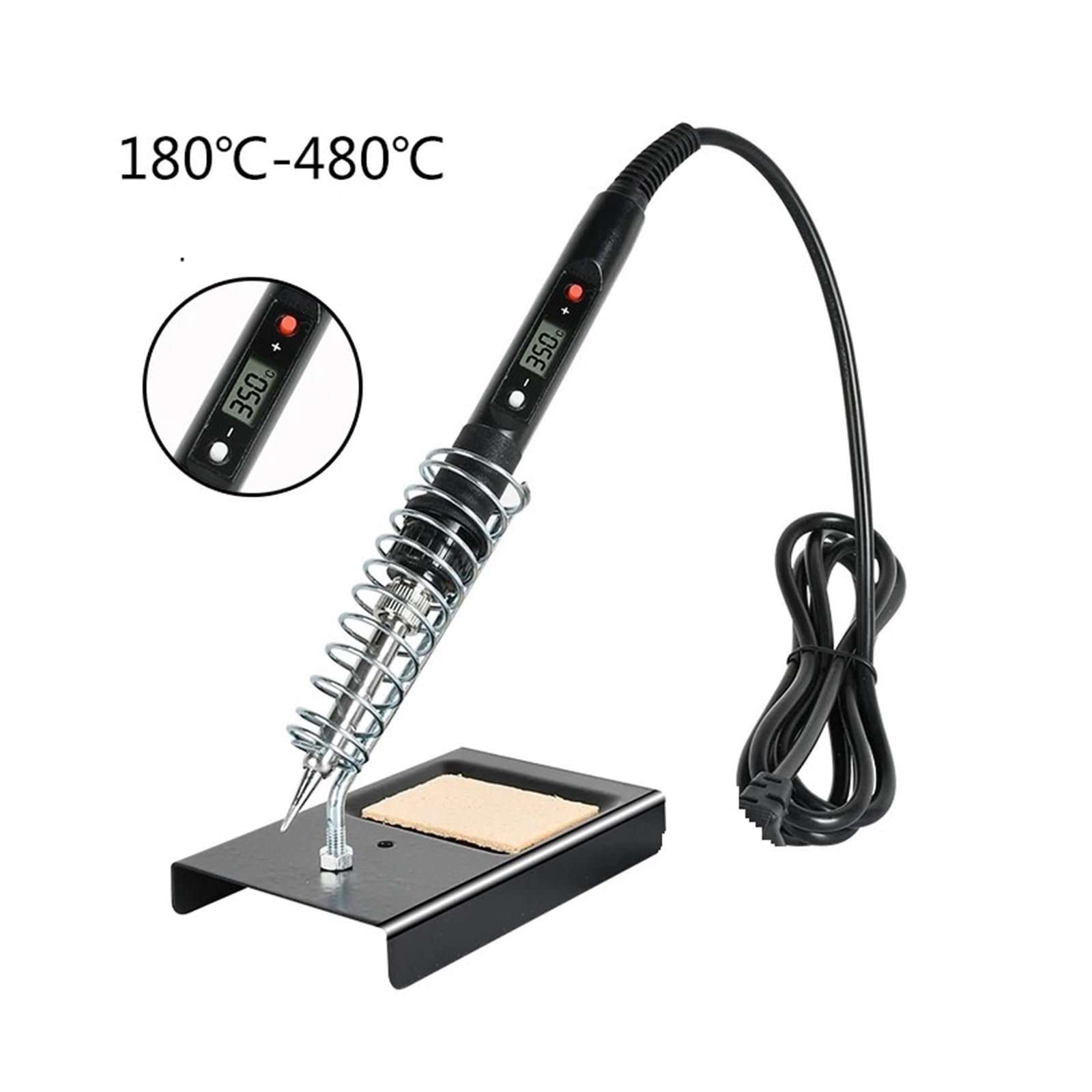Kit De Soldador Eléctrico Temperatura Negra, 80W Con Multímetro, Herramienta Soldadura Calentamiento Preciso