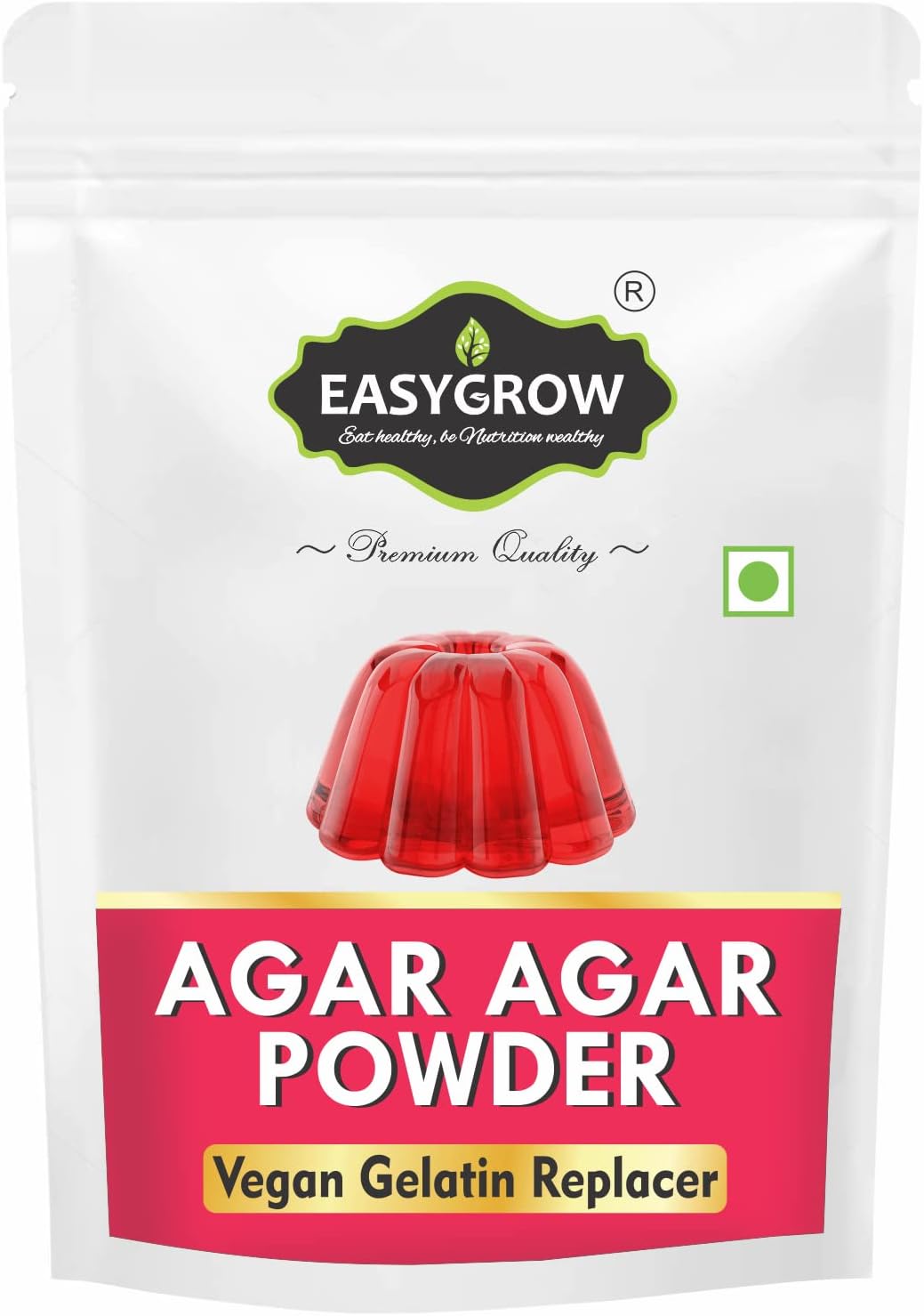 Easygrow Agar Agar Powder 10 gm | China Grass Powder | Perfect for Desserts, Cakes, Puddings & Jelly | Vegetarian Gelatin Alternative, Plant-Based
