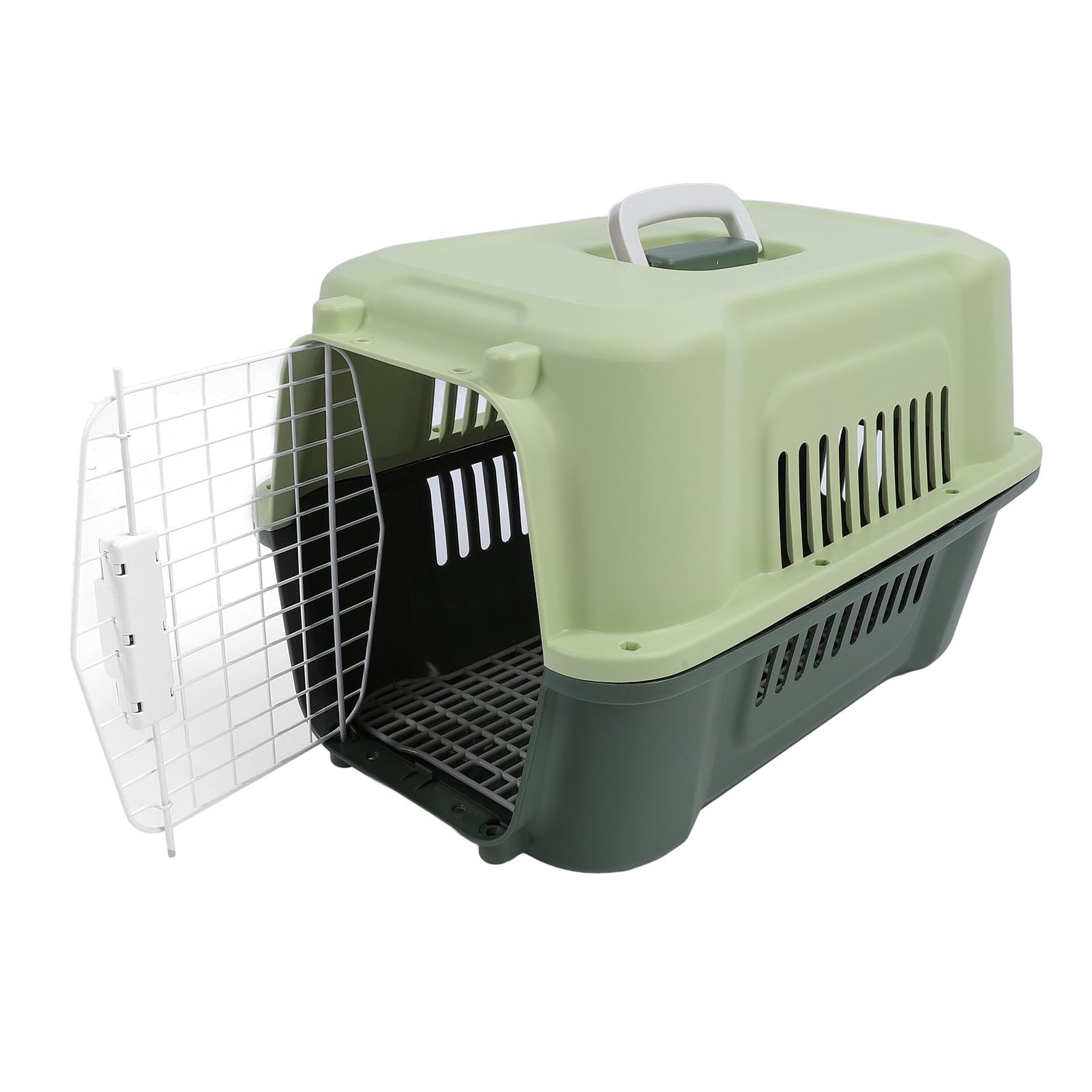 Greensen Przenośna Klatka dla Psa, Transporter Podróżny dla Psów i Kotów Zatwierdzony Przez Linie Lotnicze, Ręczny Design z dużą pojemnością, materiał PP + Metal