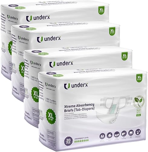 Vista 15 de UnderX Xtreme Absorbency - Calzoncillos para adultos con pestañas, máxima absorción, resistentes para hombres y mujeres, con protección a prueba