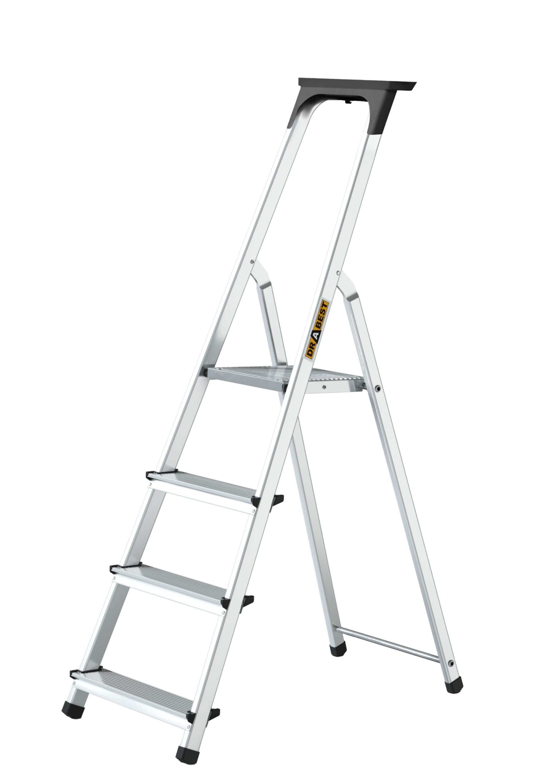 Drabest Aluminum 4-Step Household Ladder With Tool Shelf 125 Kg from B&Q
