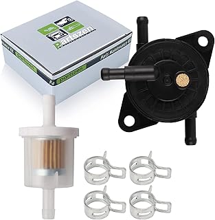 partszen Fuel Pump Fits for Kawasaki 49040-0770 49040-7008 Fits for Kawasaki Series Engines Model FR, FS, FX with Fuel Filter Clamps