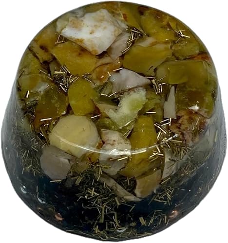 Miniatura 13 de Peridot Single Crystal Small Tower Buster Orgone Generator Energy Accumulator PERFECT GIFTING TOOL!!!! Orgonite Many Beautiful Ingredients!