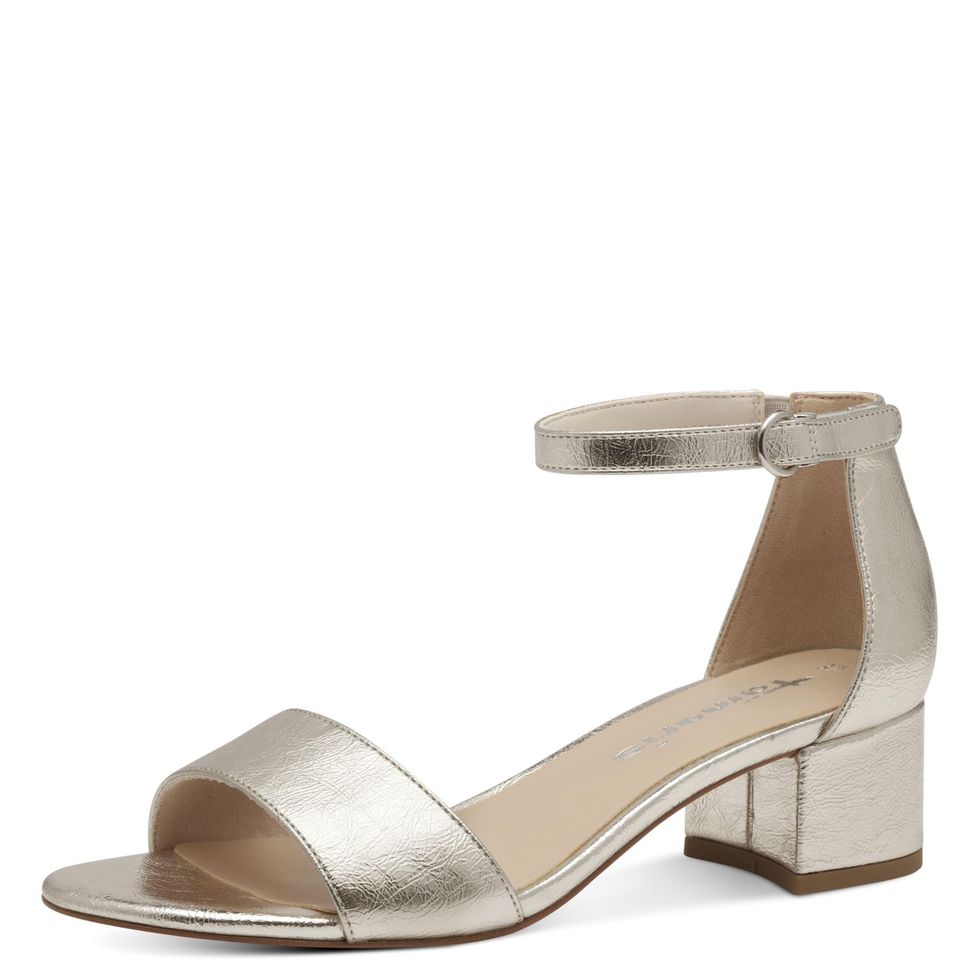 Tamaris Women's Vegan Elegant Sandals, metallic, 4 UK